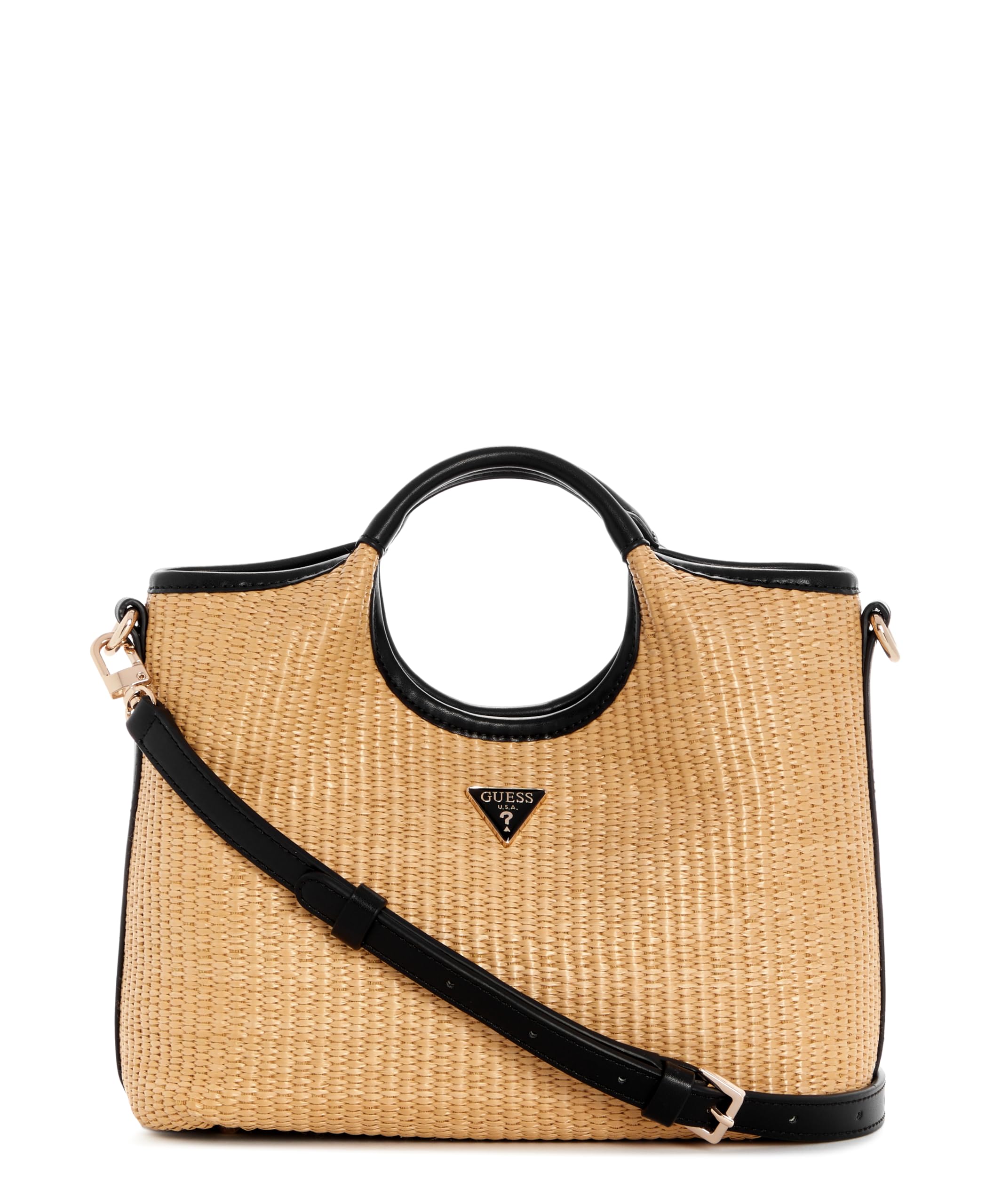 GUESS bolso bandolera Kirsten Mini Satchel Natural/Black beige