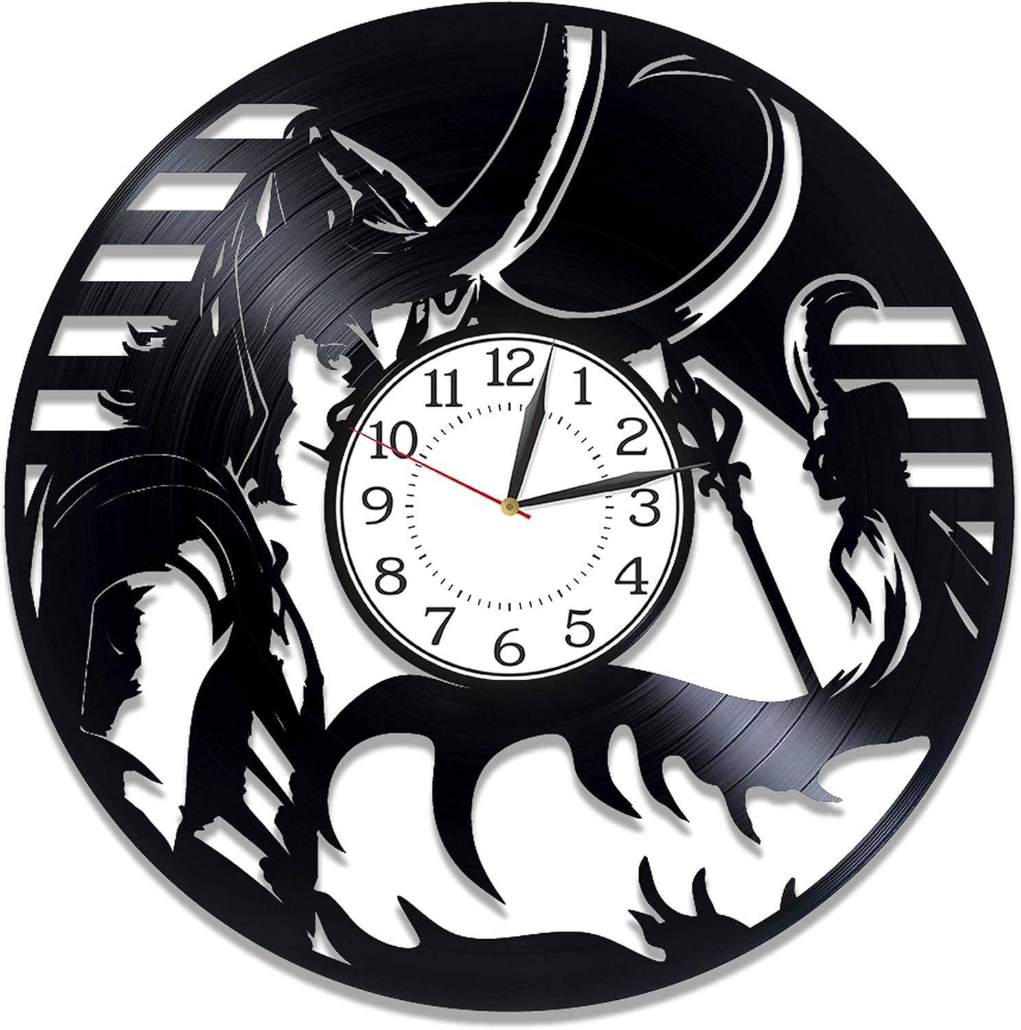 Birthday Gift for Boy Loki Marvel Comics Handmade Clock Thor and Loki Vinyl Record Wall Clock for Fan Avenger Loki Wall Clock 12 Inch Movie Original Home Decor