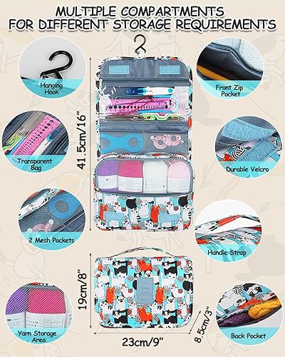 Vista 18 de Aeelike Kits de aprendizaje de ganchillo para principiantes, kit de inicio de ganchillo con todo, hilo acrílico de 1093 yardas para ganchillo, juego