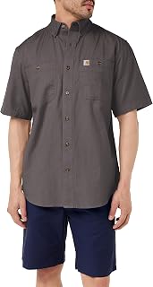 Mens Big & Tall Rugged Flex Rigby Short Sleeve Work Shirt