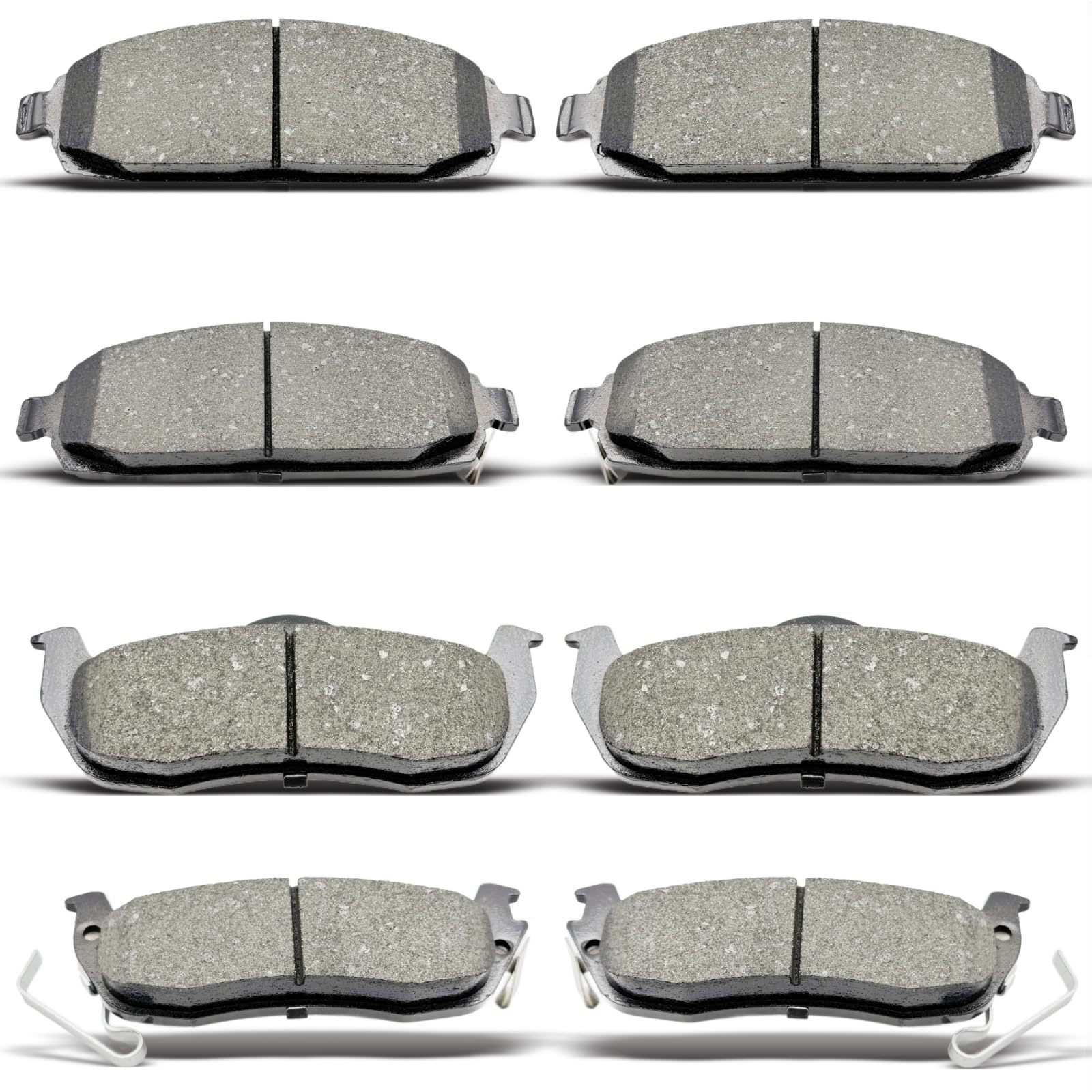 DYZJKWJW D1080 D1041 Front Rear Ceramic Brake Pads Set 8pcs Fit For 2006-2010 Jeep Commander,For 2005-2010 Jeep Grand Cherokee Excluding SRT-8 Models
