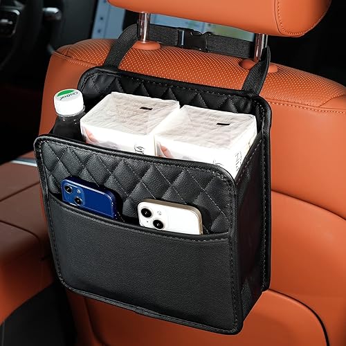 Bolsa colgante para asiento de coche, soporte para documentos de automóvil, bolsa de botella con múltiples bolsillos, caja de almacenamiento,