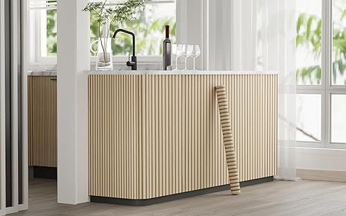 Miniatura 3 de Oxdigi Papel tapiz de listones de madera para despegar y pegar, papel adhesivo autoadhesivo con efecto 3D, impermeable y extraíble, papel adhesivo