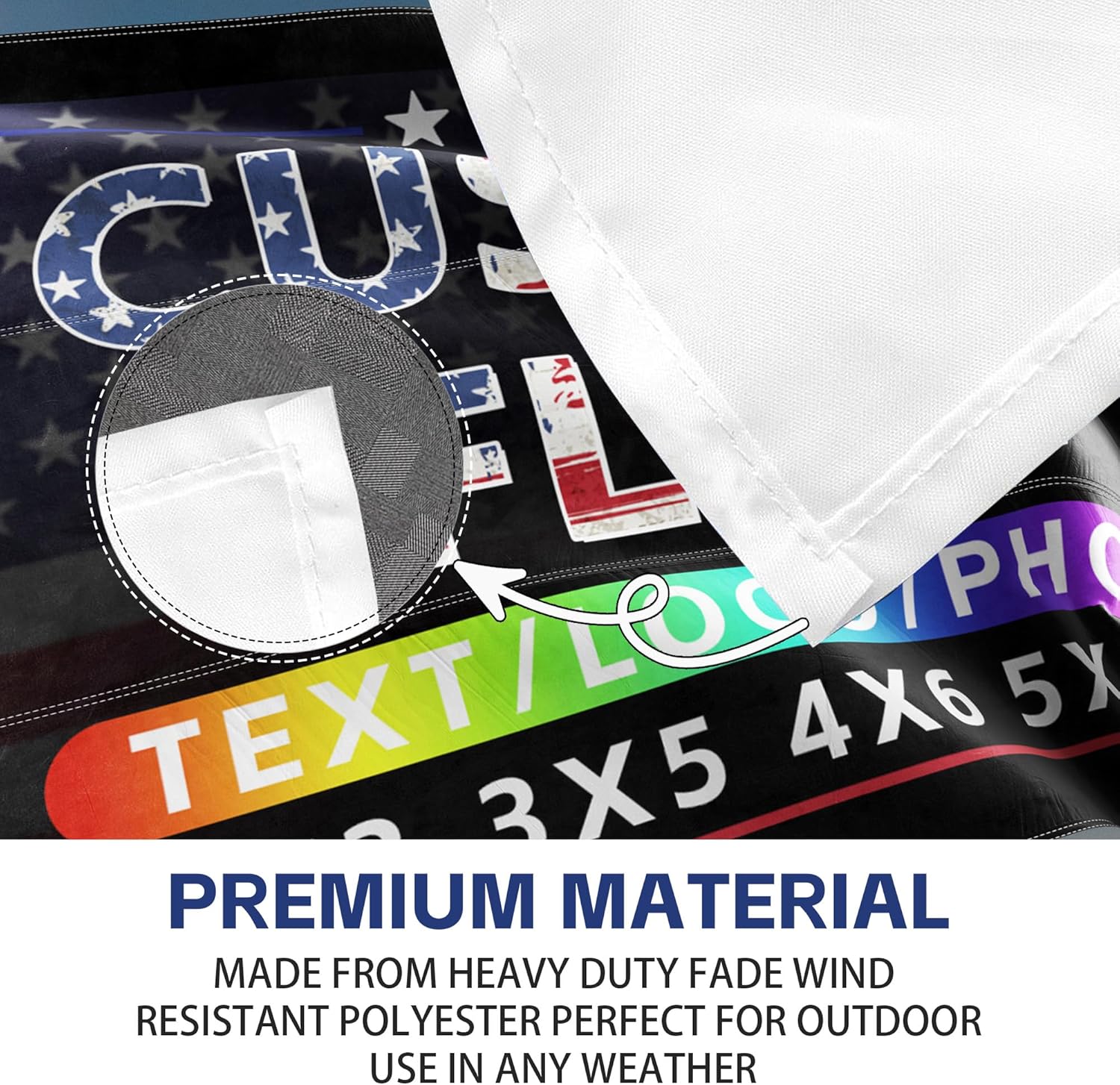 Generic Custom Flag 4x6 FT Double Sided Print Personalized Flags for Outside Design Your Own Photo/Logo/Picture/Text Customized Gifts Indoor Decoration Three Layer Cloth
