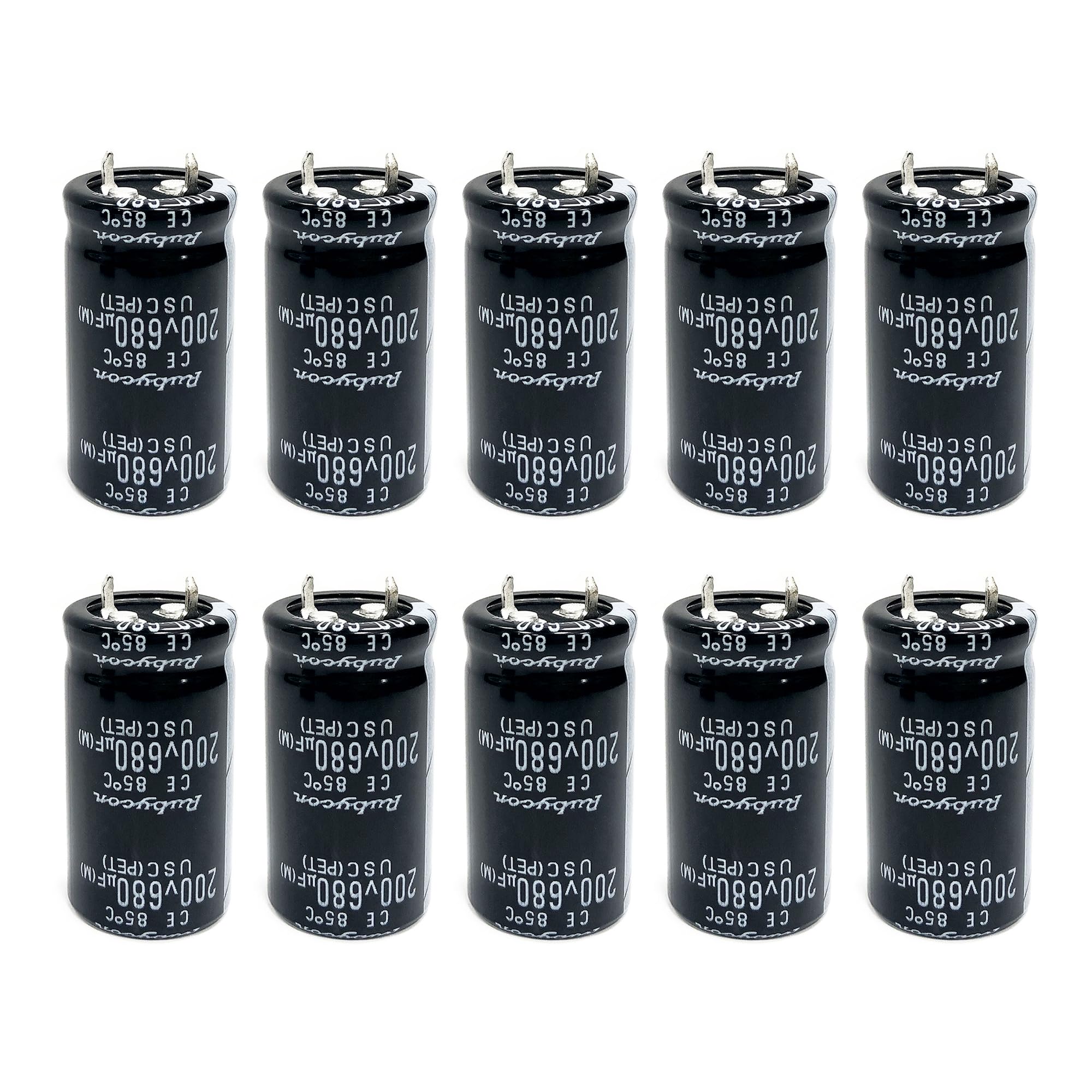 10pcs Rubycon USC 200V 680uF 22×40mm Aluminum Electronic Capacitors