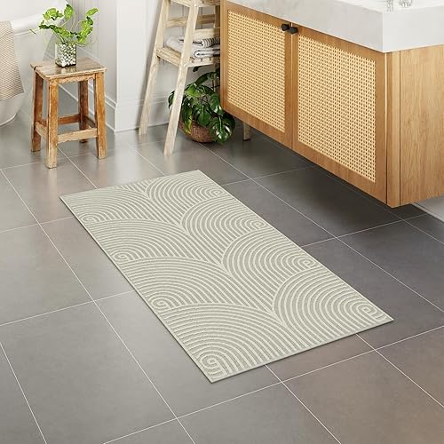 Miniatura 54 de Tiffasea Tapetes para puerta de interior, alfombra de área pequeña lavable beige de 2 x 3 pies, tapete reversible para puerta delantera, alfombra