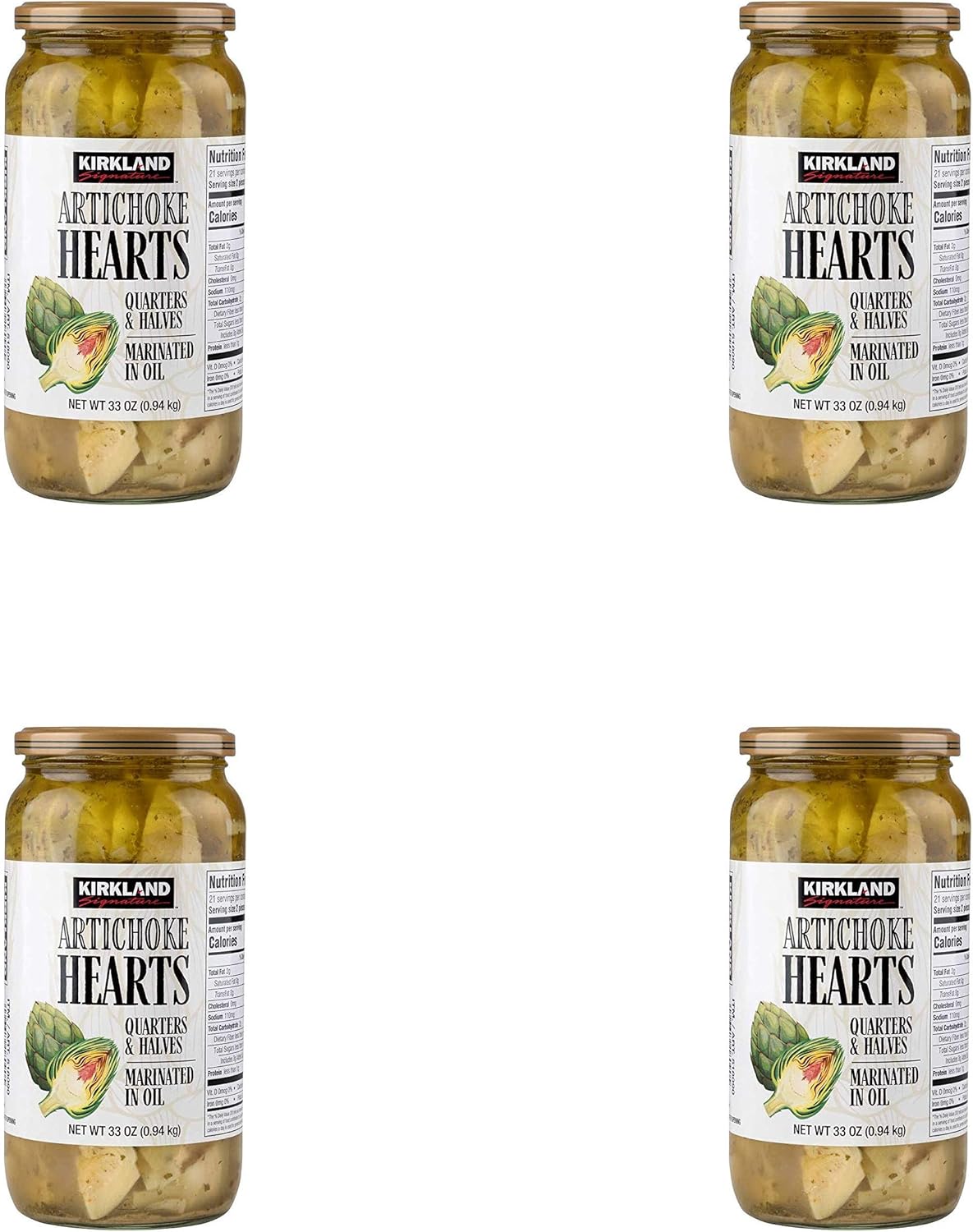 Kirkland Signature Artichoke Hearts, 66 Ounce Pack of 4 Amazon.ca