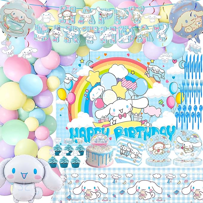 Kit Decoracion Fiesta Multicolor Globos Cortina