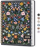 Zotia 2026 Planner for Women: Weekly Monthly Hardcover Spiral Bound with Tabs, Pocket, Celestial Design - 8.5x11 Office Home School Organizer