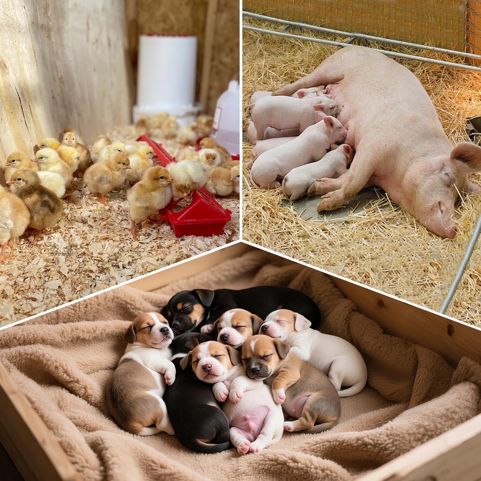 Wärmelampe für Hühnerstall, Küken & Tiere – Infrarot-Heizlampe mit Thermostat, Wasserdichtem Aluminiumgehäuse, Verstellbarer Kette (1m ) für Geflügel, Reptilien & Terrarien