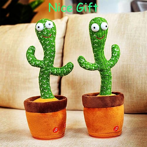 Miniatura 7 de Juguete de cactus bailarín 2023 Bluetooth [reproduce tus canciones] Graba repitiendo lo que dices, juguete recargable de cactus que habla y canta,