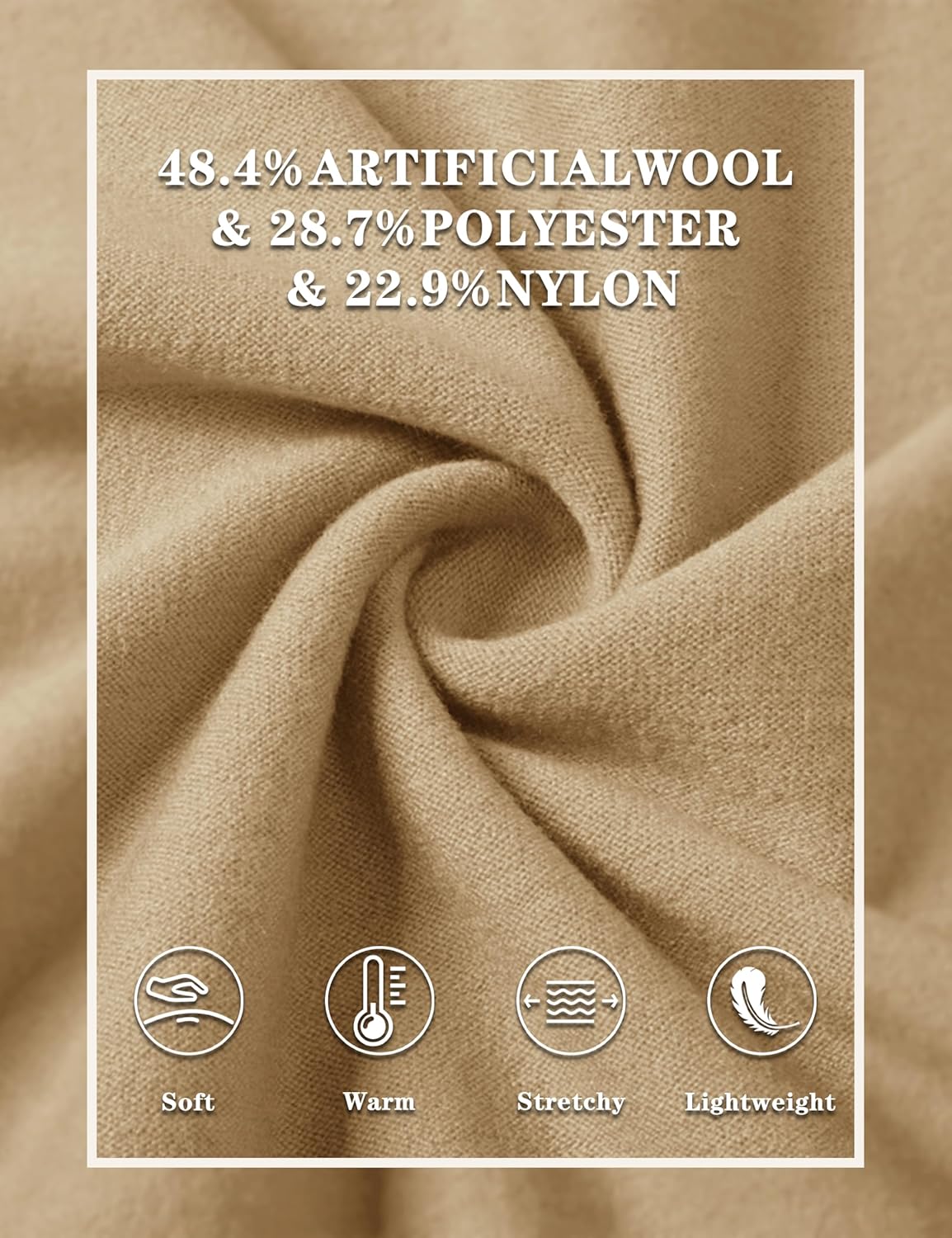 MAGNIVIT Men's Turtleneck Sweaters Slim Fit Thermal Long Sleeve Pullover Winter Lightweight Knitted Sweater for Men - Image 4