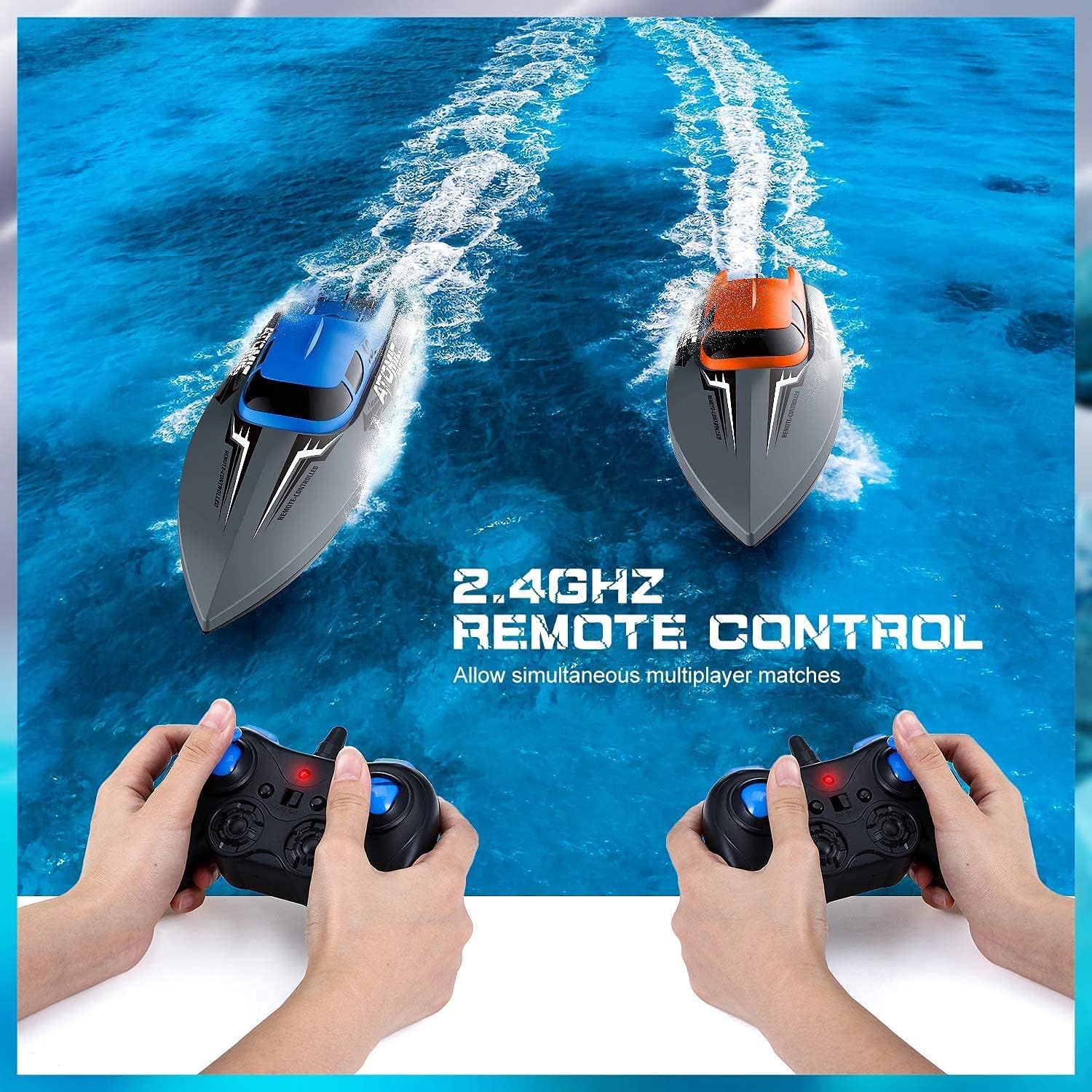 Uр Tо 50% оƒƒ MSLAN 2.4G Wireless Remote Control Ship, Dual-Motor Circulating Water-Cooled High-Speed Speed Ship,for Racing RC Ship for River Lake or Pool Outdoor Radio Controlled Watercraft Ship
