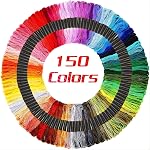 Fil de broderie, 150 Paquet Broderie Échevins de soie Fil de croix, Bracelet d'amitié Chaîne pour cadeaux Artisanat d'art, 150 Couleurs