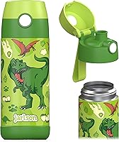 Vista 11 de Jarlson® MALI - Botella de agua para niños [18 onzas], botella térmica de acero inoxidable sin pajilla, botella de agua aislada a prueba de fugas