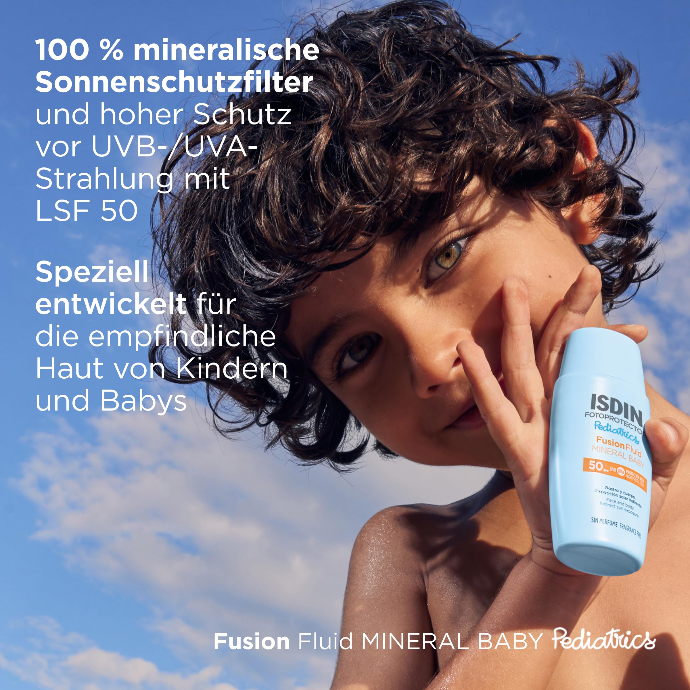 Fotoprotector ISDIN Fusion Fluid SPF 50+ – Facial Sunscreen, Mattifying, Oil-free, Non-comedogenic, Suitable for atopic skin, 50 ml