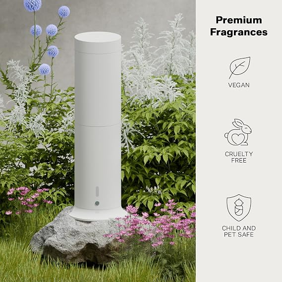 Apotheke Scent Tower Aromatherapy Diffuser & Charcoal Essential Oil Diffuser Refill Bundle