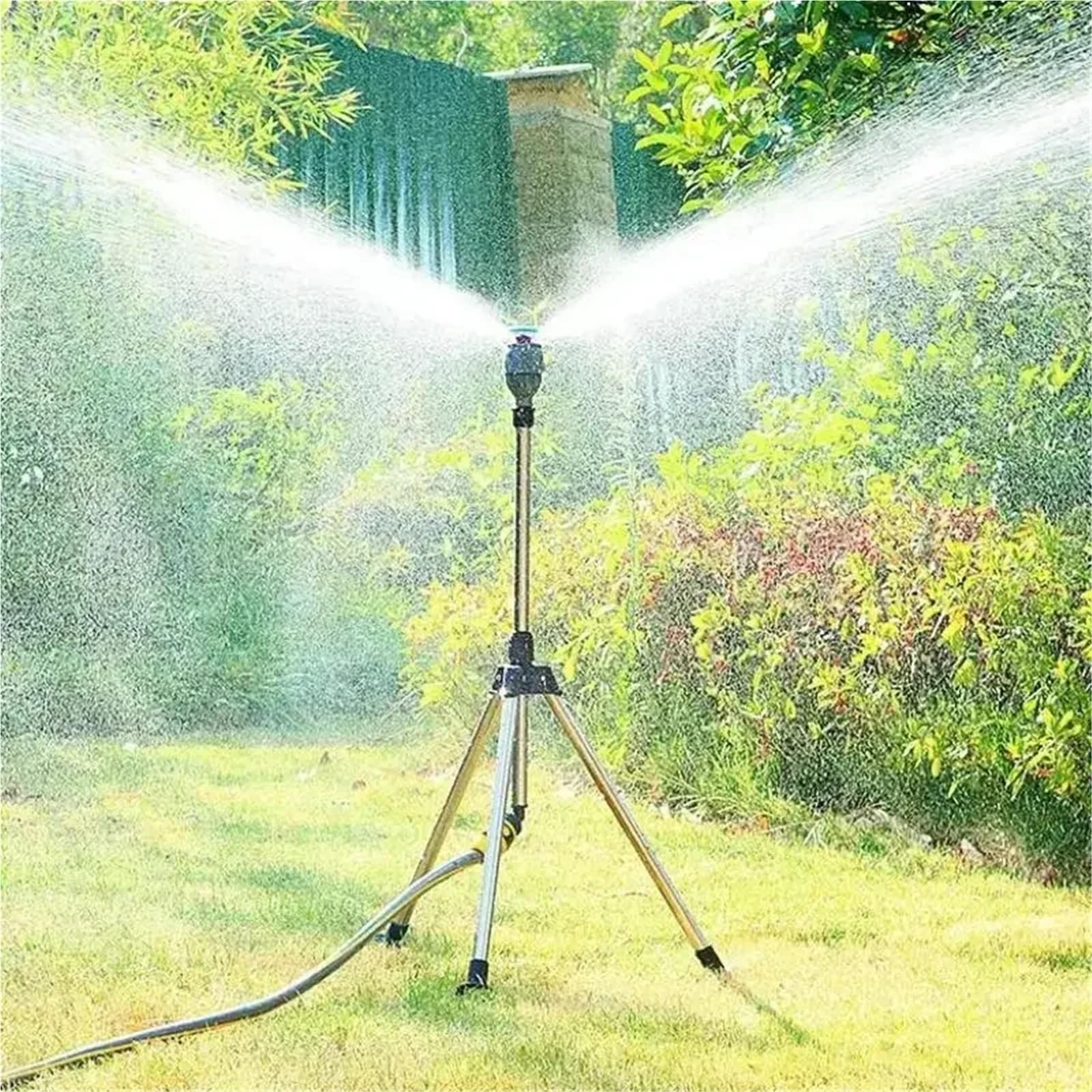 Irrigatore Rotante Set treppiede con irrigatore rotante automatico da giardino a 360 gradi