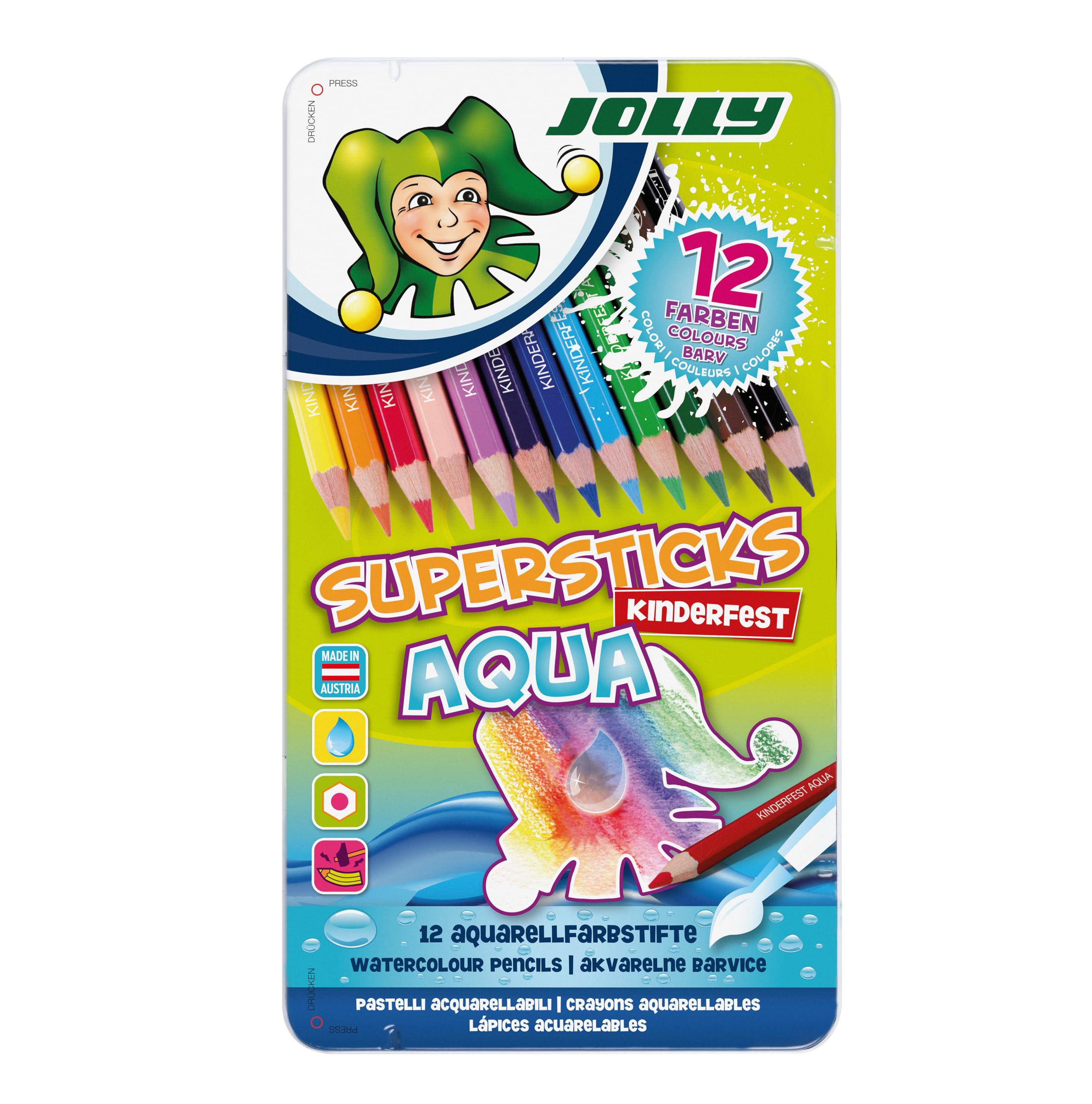 Jolly – Supersticks Aqua Watercolour Pencils 12 Farbstifte Aqua