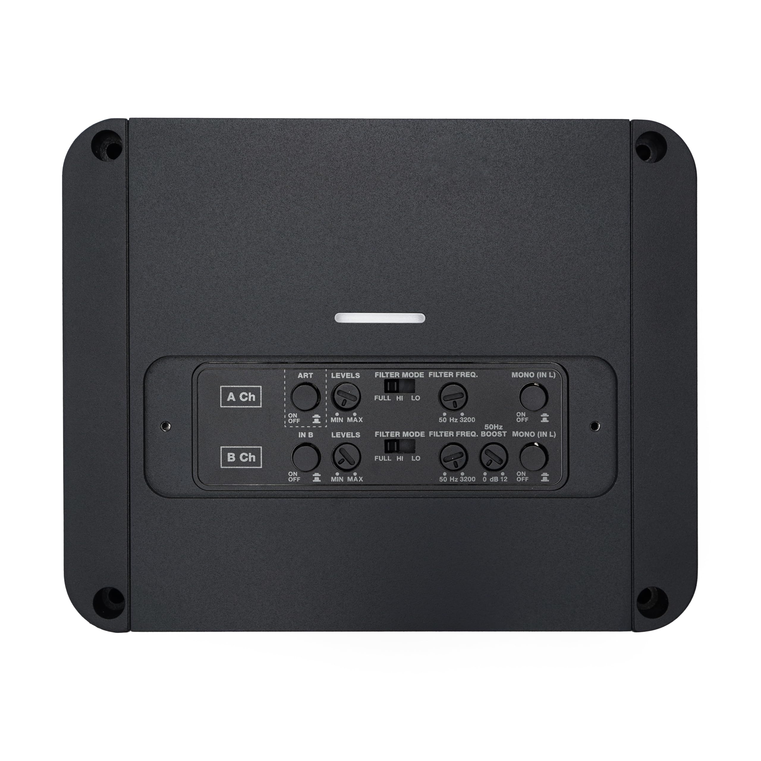 Audison SR 4.300 4-Kanal Class-D Verstärker, 4x130W RMS bei 4 Ohm, Aluminium-Gehäuse, Cinch und High-Level Eingänge, Frequenzweiche, 19x15,5x4,75 cm, 1,93 kg