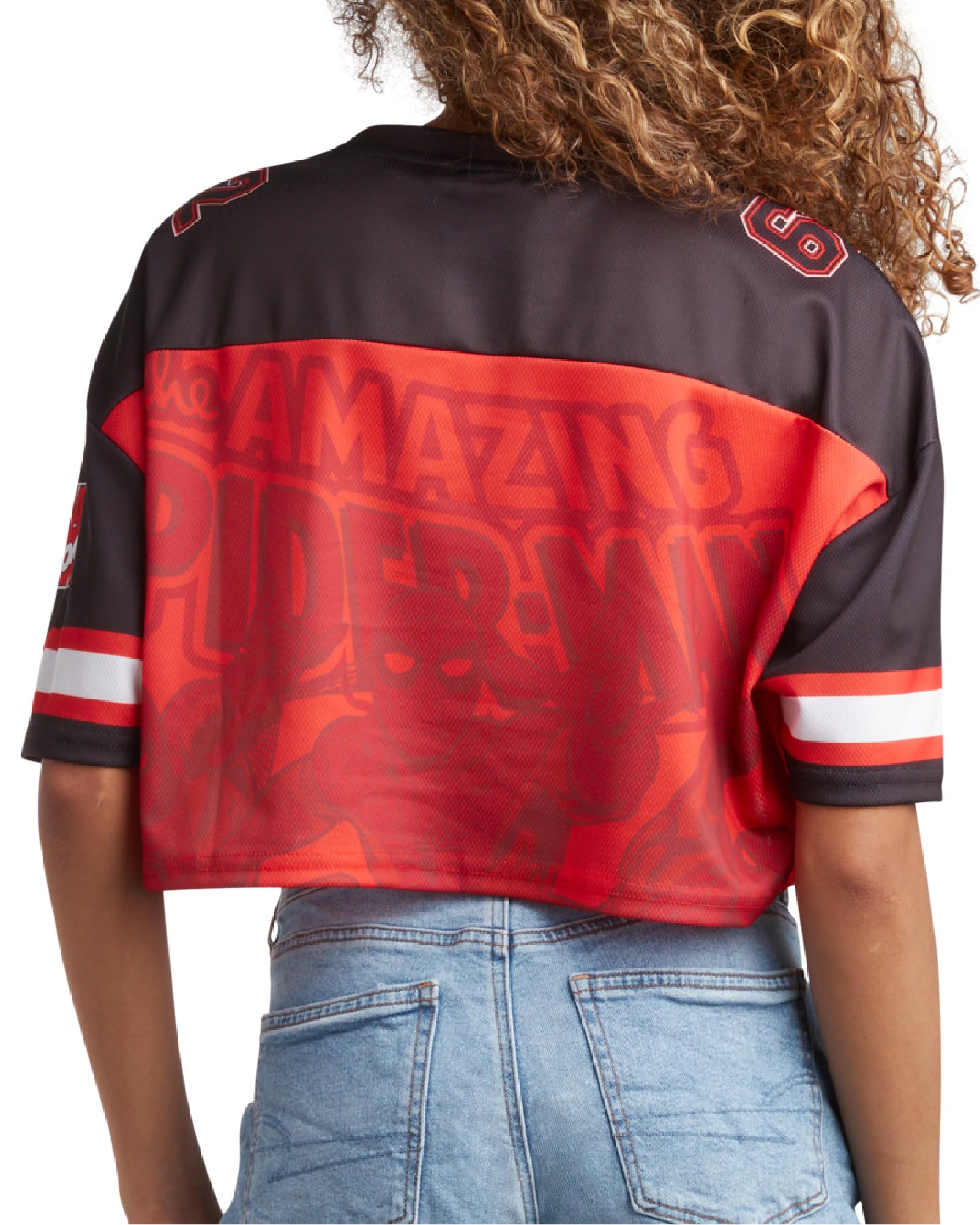 Marvel Maglia da baseball da donna Spider-Man – Novità Moda Spider-Man Uniforme Shirt – Spidey Jersey Top da donna (S-L)