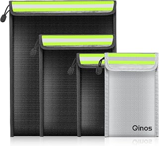 Fireproof Waterproof Money Document Bag - 4 Pack Security Upgraded Zipper Bags, Fireproof Waterproof Organizer Bags for A4 A5 Legal Documents, Cash, Jewelry, Passport, Tablet, Laptop