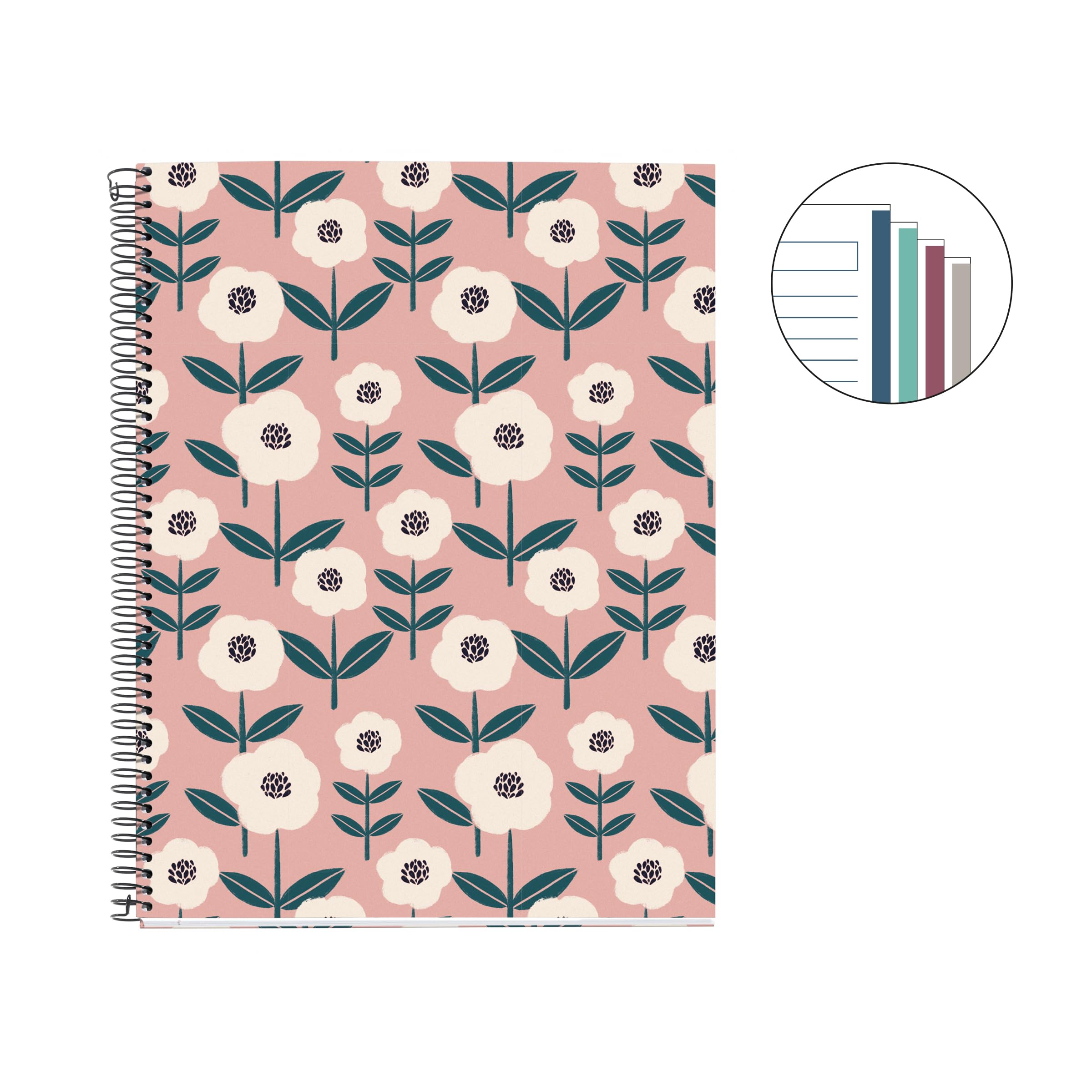 Miquelrius, A4 Notebook (210 x 297 mm), 100 70 g/m² Lined Sheets, Rigid Cardboard Cover, 4 Colour Bands, Spiral, 4 Holes - Image 2