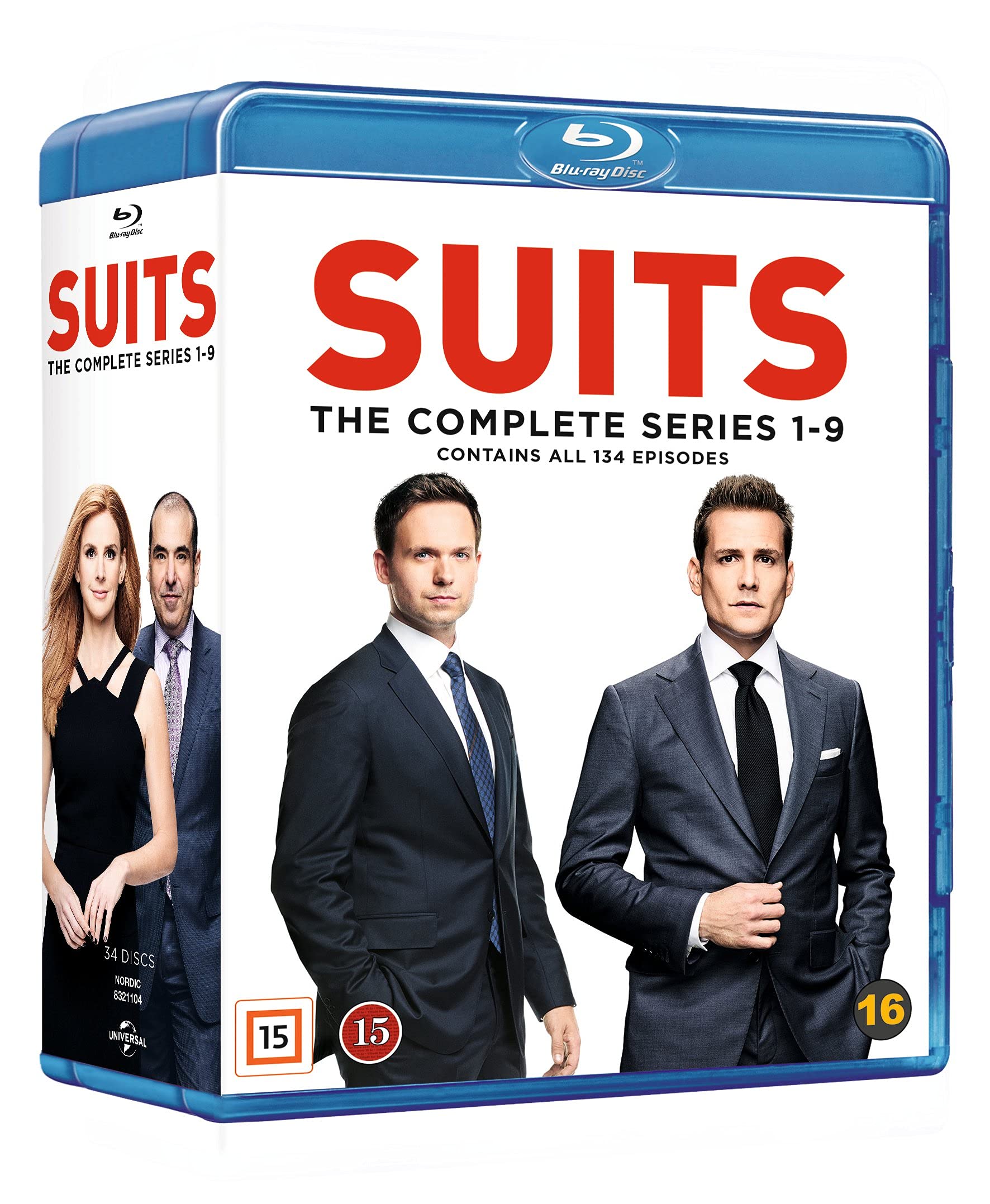 UNIVERSAL SONY PICTURES NORDIC Suits Complete Series - Blu Ray