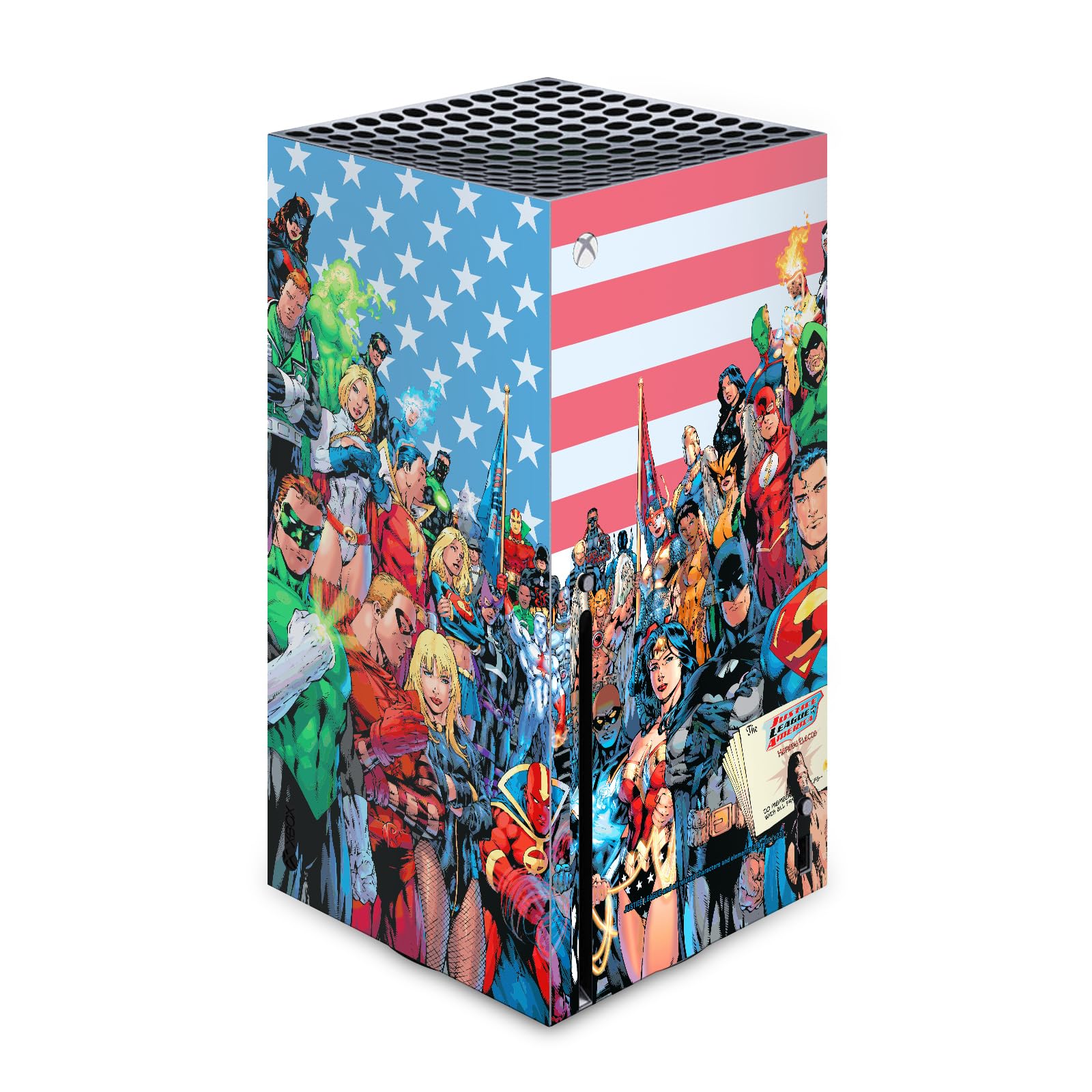 Head Case Designs sous Licence Officielle Justice League DC Comics De l'Amérique #1 Couvertures de Bande dessinée Vinyle Autocollant De Jeu Peau Autocollant Compatible avec Xbox Series X Console