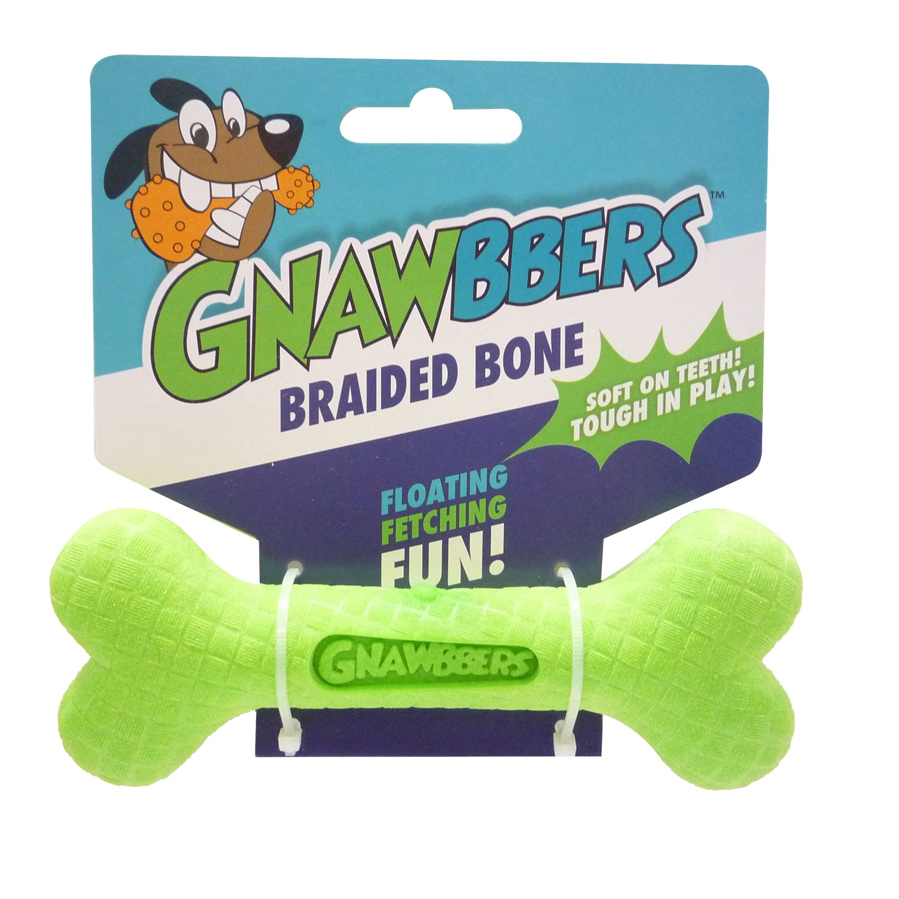 Braided Bone Floating Flexible Dog Toy, Assorted Colors