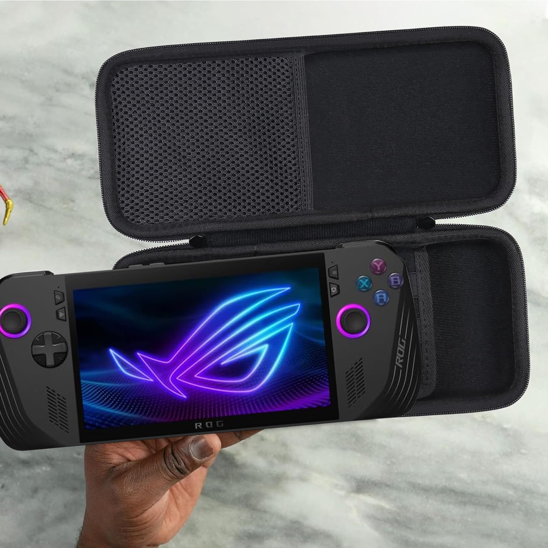 Aenllosi Funda de rígida Compatible con ASUS ROG Ally X 2024/ ROG Ally 7" 120Hz 2023 Gaming Handheld,Negro(Sólo Funda) [Nintendo_DS]