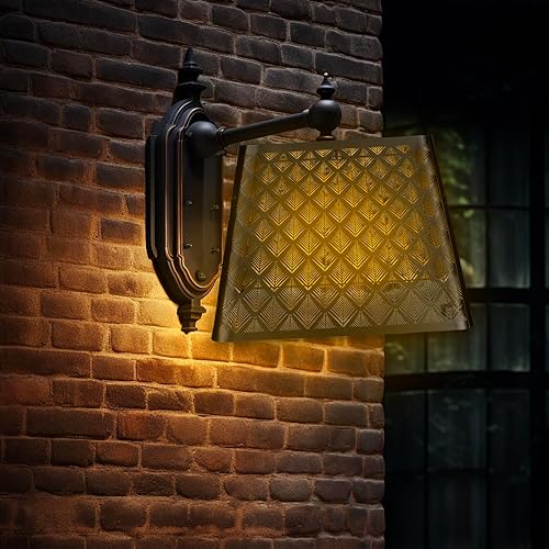 Miniatura 9 de ALUCSET - Pantallas cuadradas medianas de metal con patrón de árboles para lámpara de mesa y luz de pie, 7 x 10 x 7.5 pulgadas, patrón de árboles