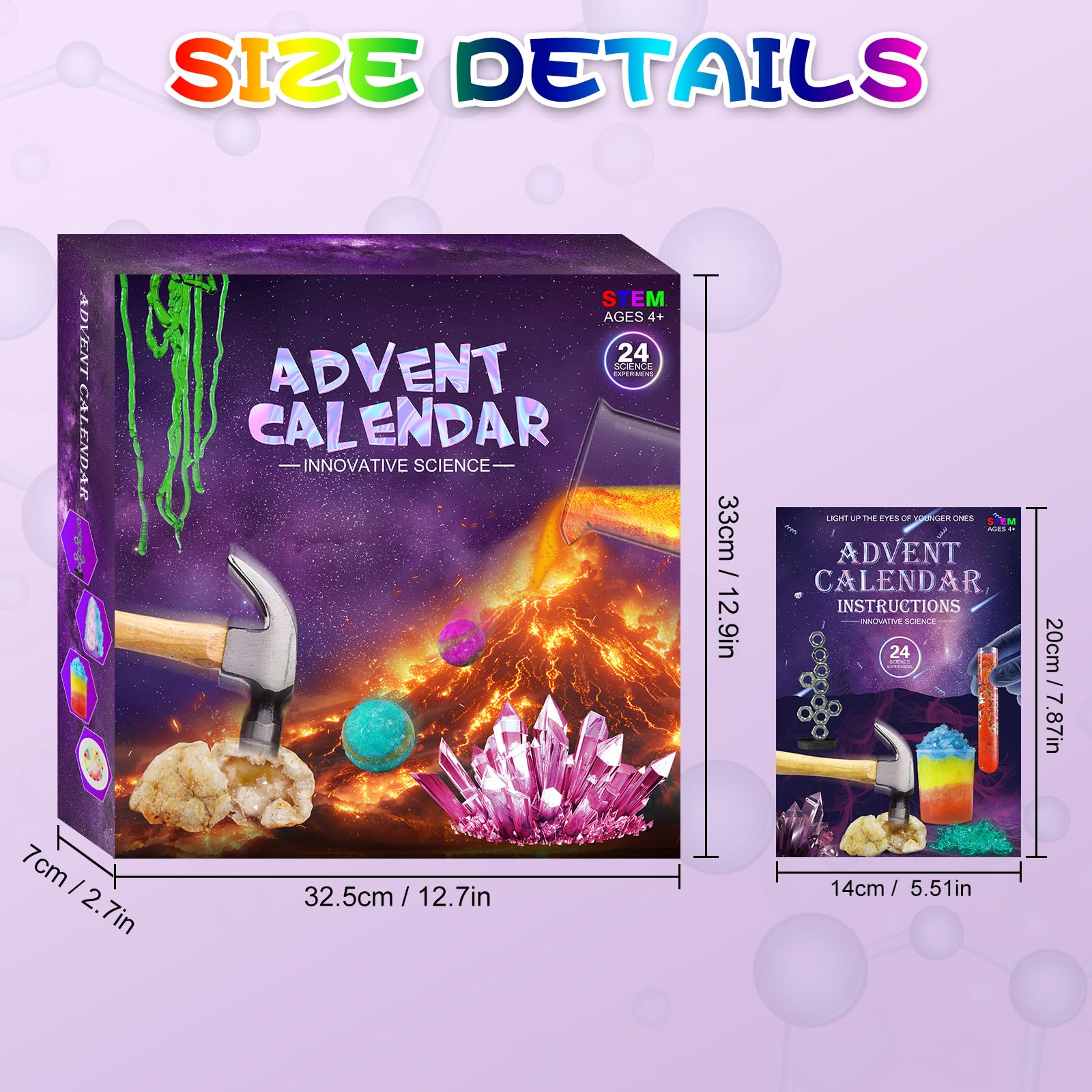 Calendario de Adviento 2026 Experimentos Niños Adultos Calendarios con Cuenta atrás