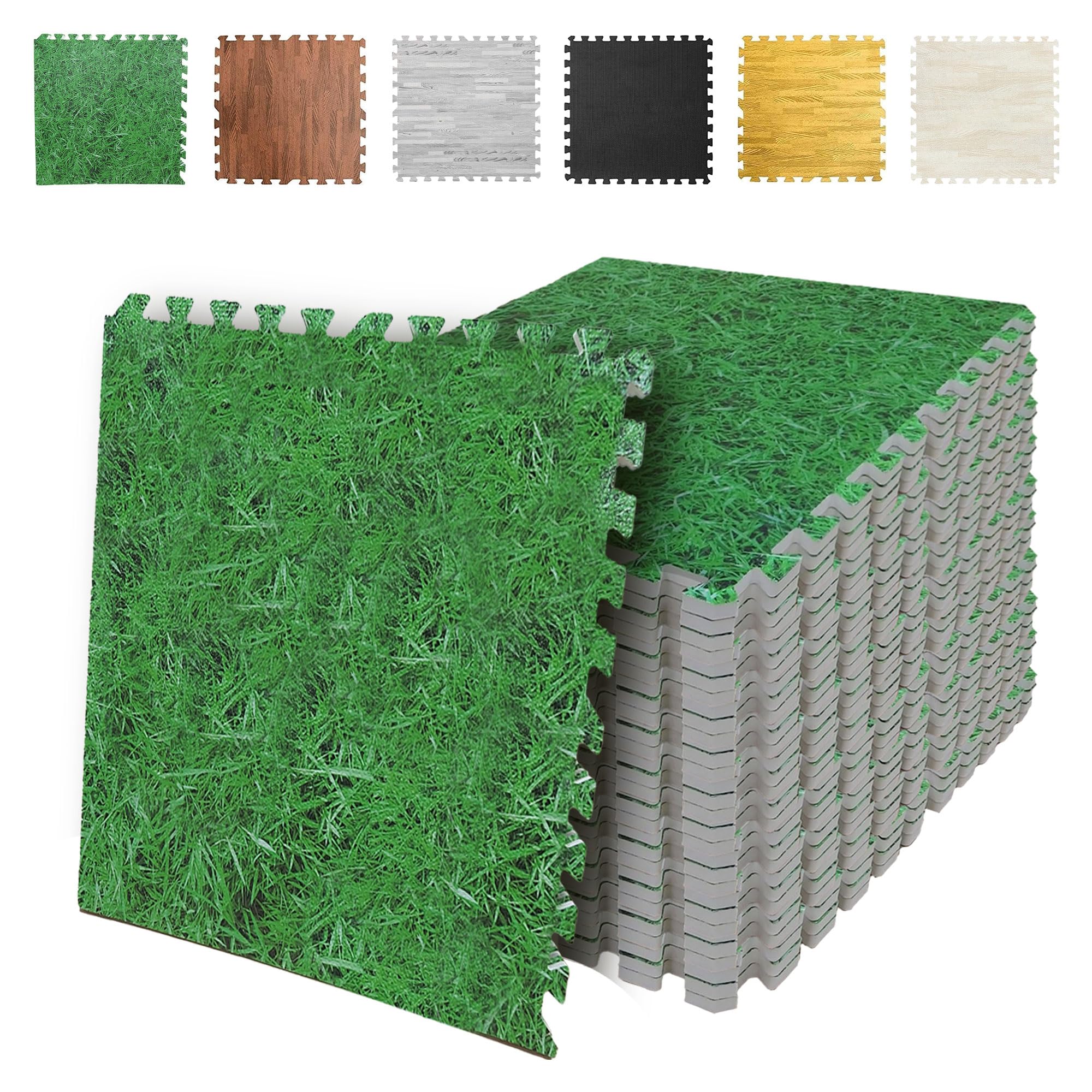 SG Traders (1.2cm) Eva Foam Mats Interlocking Gym Flooring Puzzle Exercise Mats Non-Slip Rubber Cushion Floor Tiles Interlocking Eva Mat Gym Workout Tiles (60x60cm) 24" x 24" — image 1