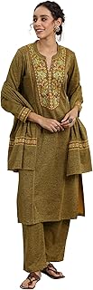 Libas Yoke Design Wool Straight Kurta With Palazzos and Dupatta