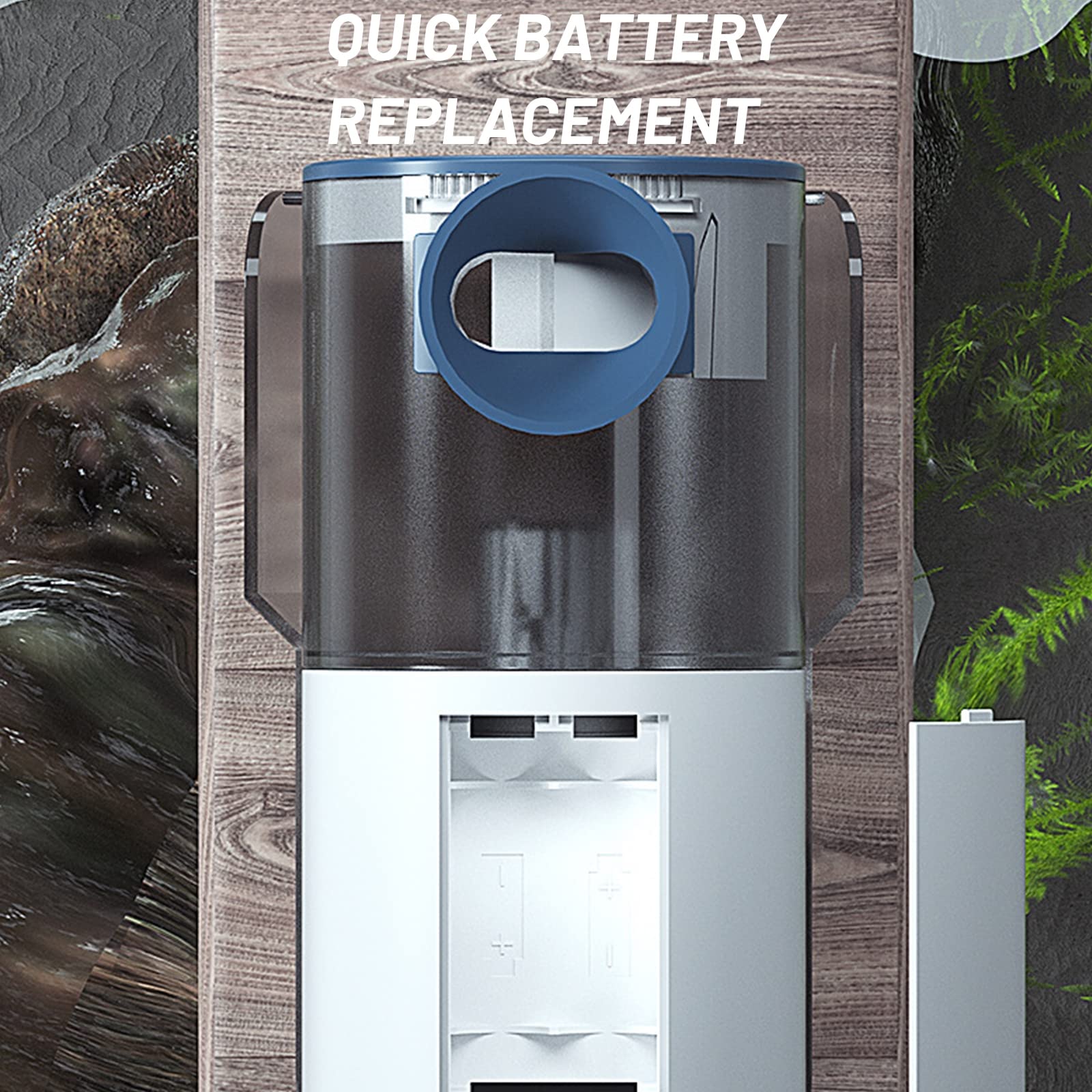 Mangiatoia per Pesci Acquario, Alimentatore Pesce, Distributore di Cibo per Pesci 200Ml con Display LCD,Adatto per Acquario,Vasche per Tartarughe per Vacanze E Weekend
