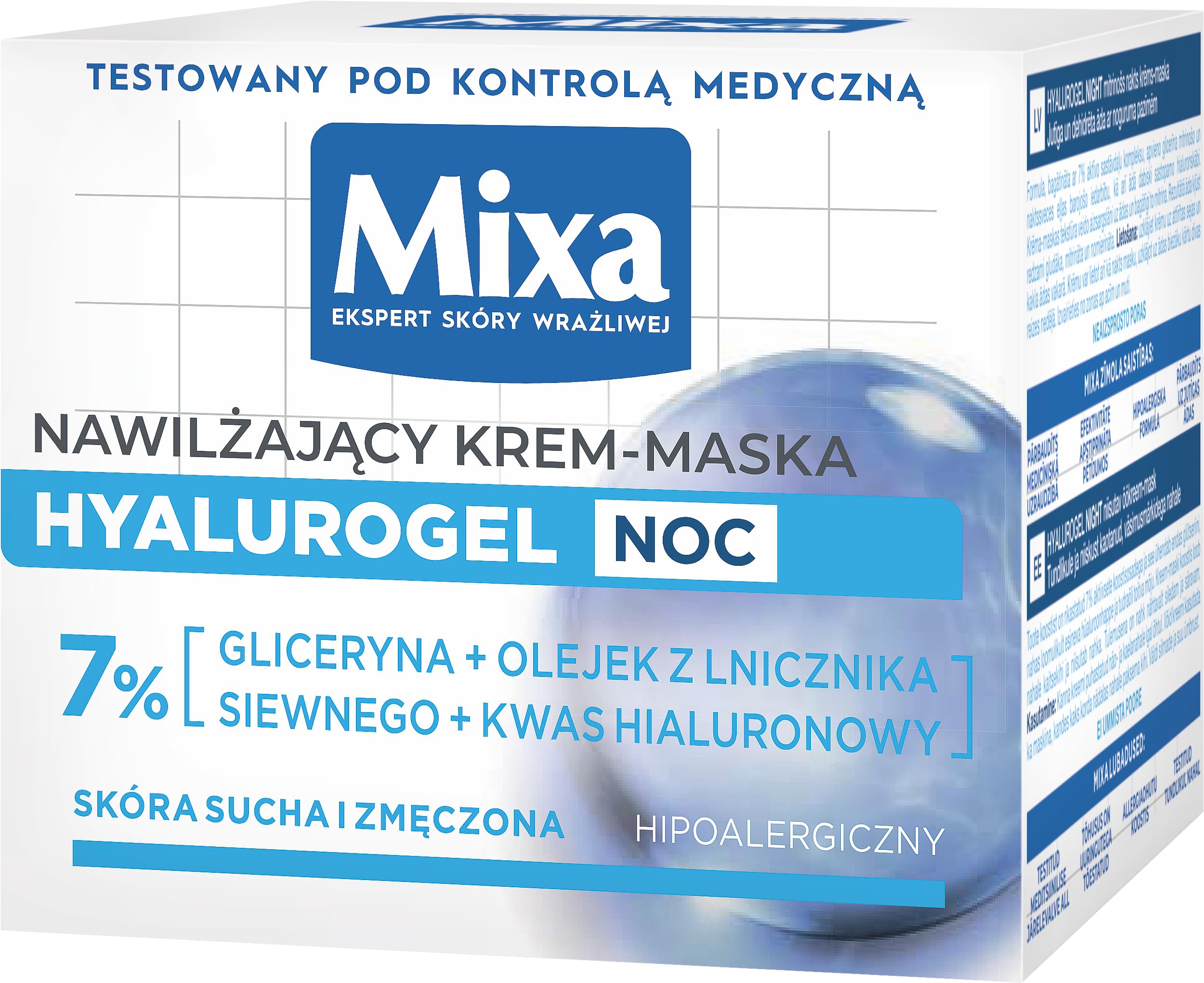Mixa Hyalurogel Krem na Noc, 50 ml