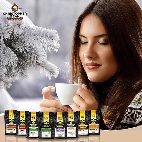 Miniatura 6 de Christopher Bean - Café molido con sabor regular, sin azúcar, sin lácteos, sin grasa, café molido arábica con sabor a OMG, café molido tostado