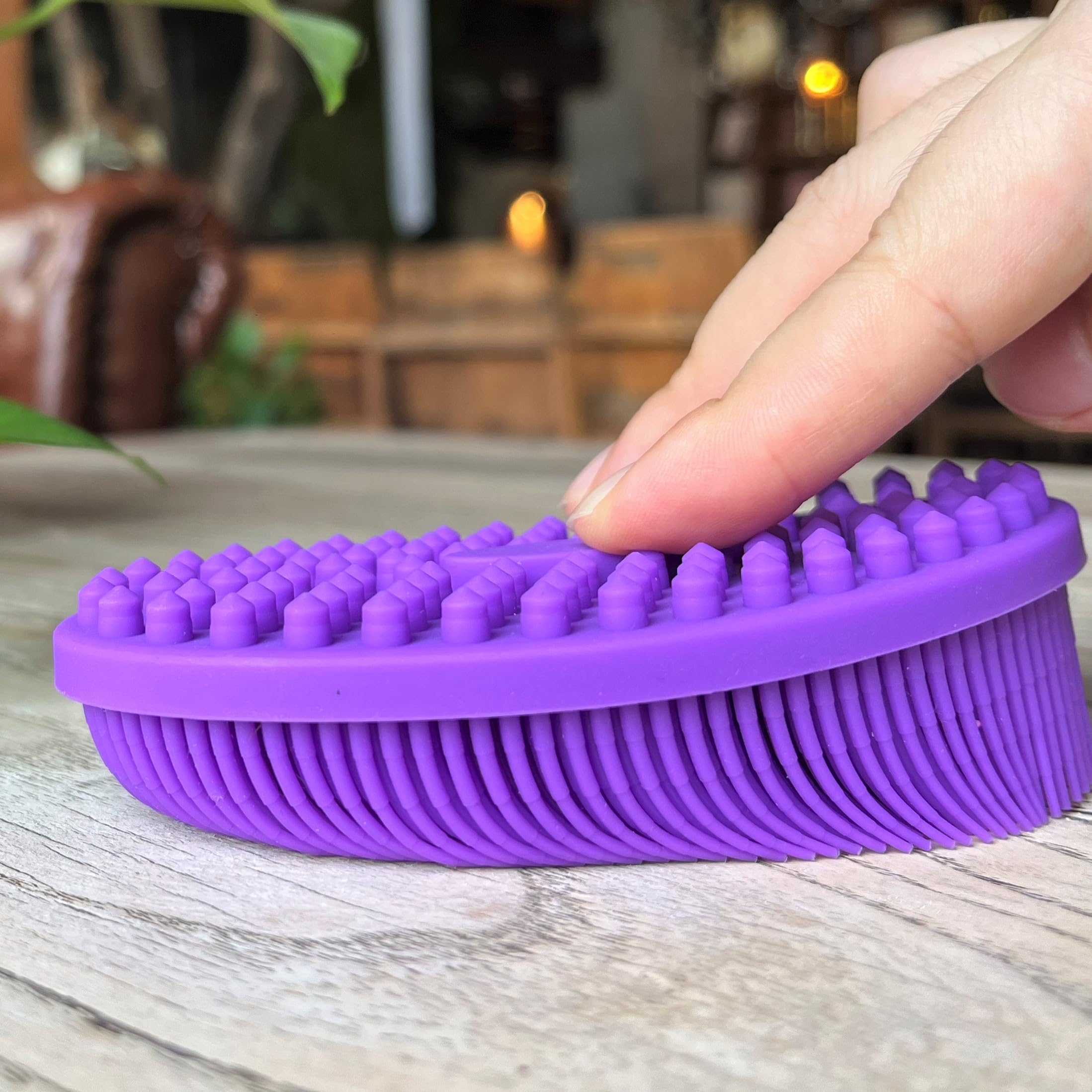 Premium Sensory Brush for Kids or Autism,Soft Silicone Body Scrubber,2 in 1 Sensory Room Occupational Therapy Brushes,Silicone Loofah,Pet Shower Brush Bath Brush Shampoo Brush - Image 3