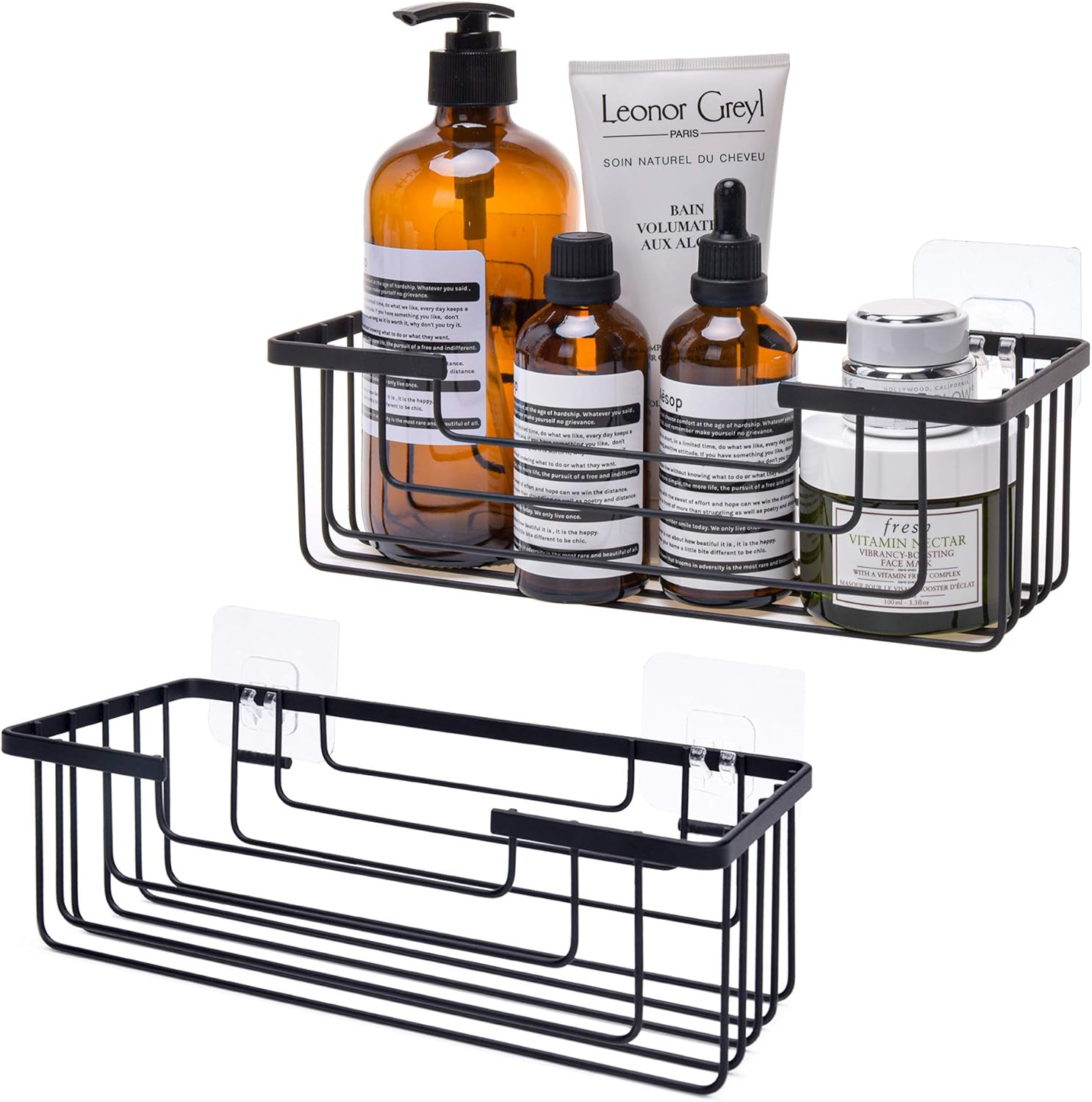 Labcosi Adhesive Shower Shelves, 2Pack Corner Shower Caddy