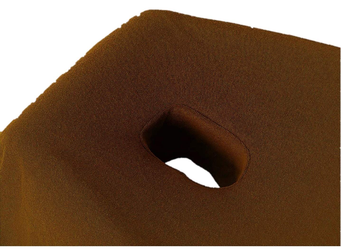EXKLUSIV HEIMTEXTIL Massageliege Frottee Spannbettlaken mit Nasenschlitz Marke 70-80 cm x190-200 cm Schokobraun