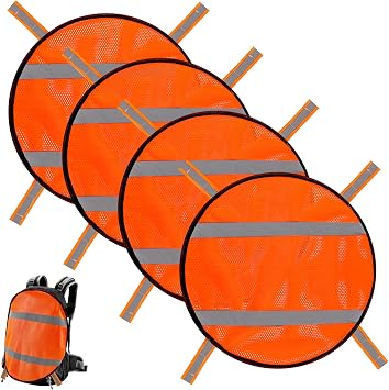 Wenfan 4Pcs Blaze Orange Safety Panel with Reflective Strips,Lightweight
