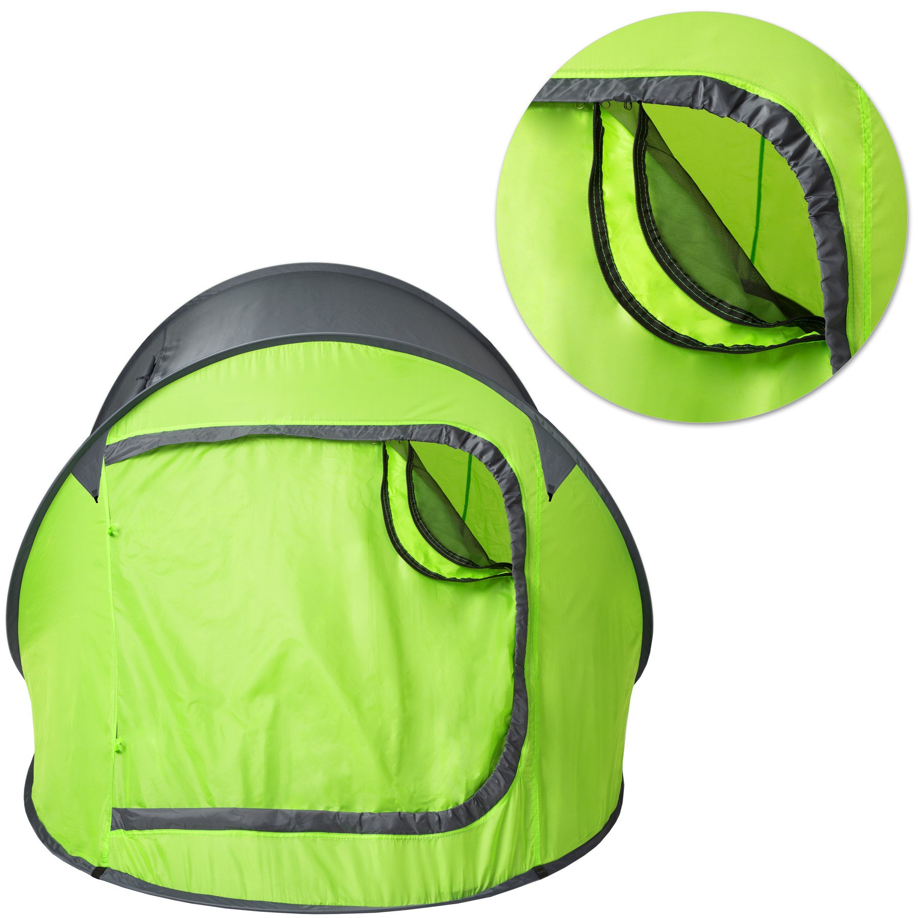 tectake® Tienda de Campaña para 2 Personas, Impermeable, Montaje Rápido, con Piquetas y Cuerdas Tensoras, Ideal para Camping, Senderismo, Acampada, Supervivencia