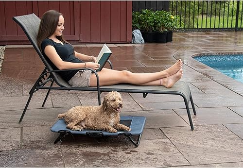 Miniatura 5 de Pet Gear Lifestyle - Cama elevada para mascotas, no requiere montaje, malla de refrigeración resistente a desgarros, interior y exterior, ligera y