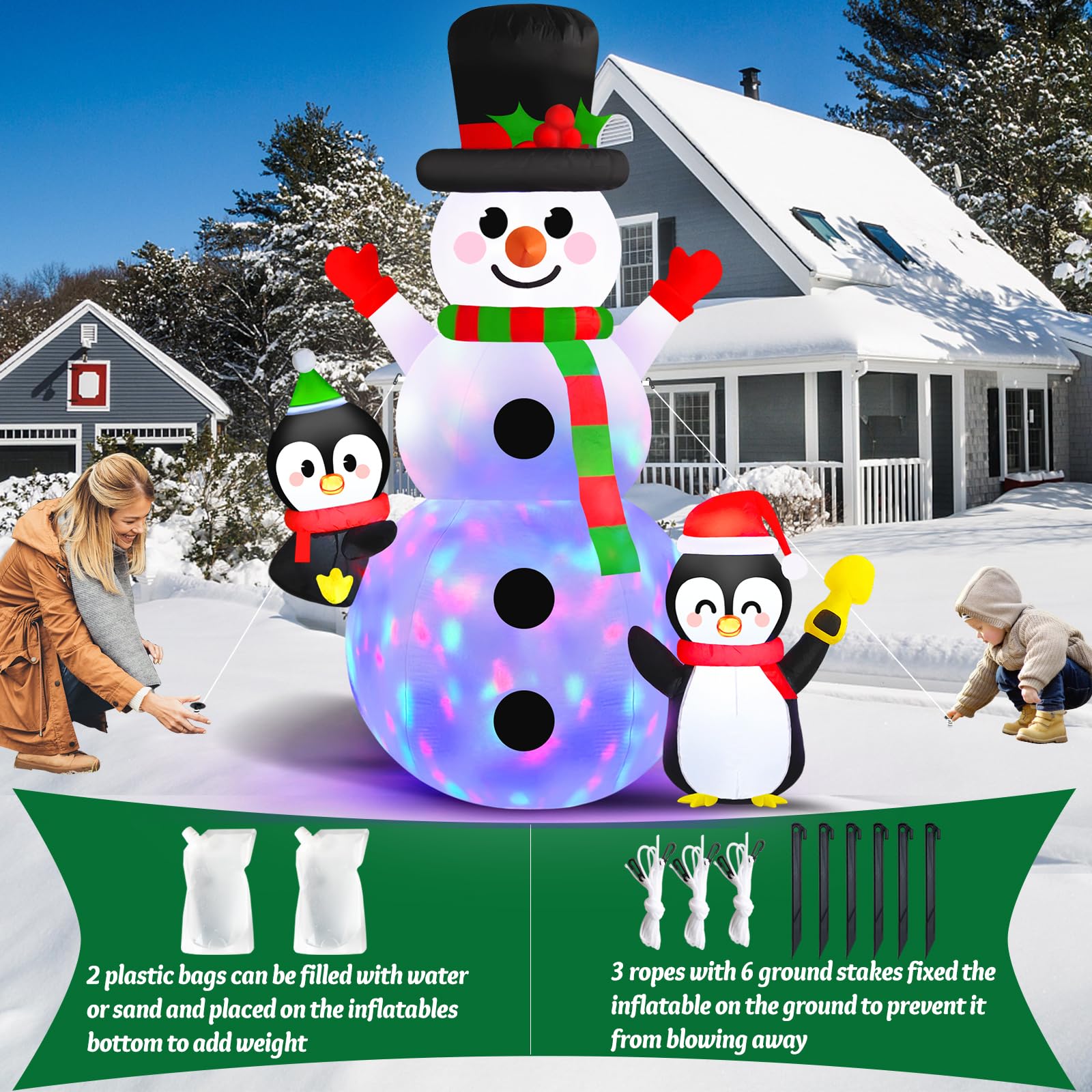 Outdoor Kerst Opblaasbare Kerstman Pinguïn Sneeuwpop Outdoor Kerst Opblaasbare Kerstman Pinguïn Sneeuwpop