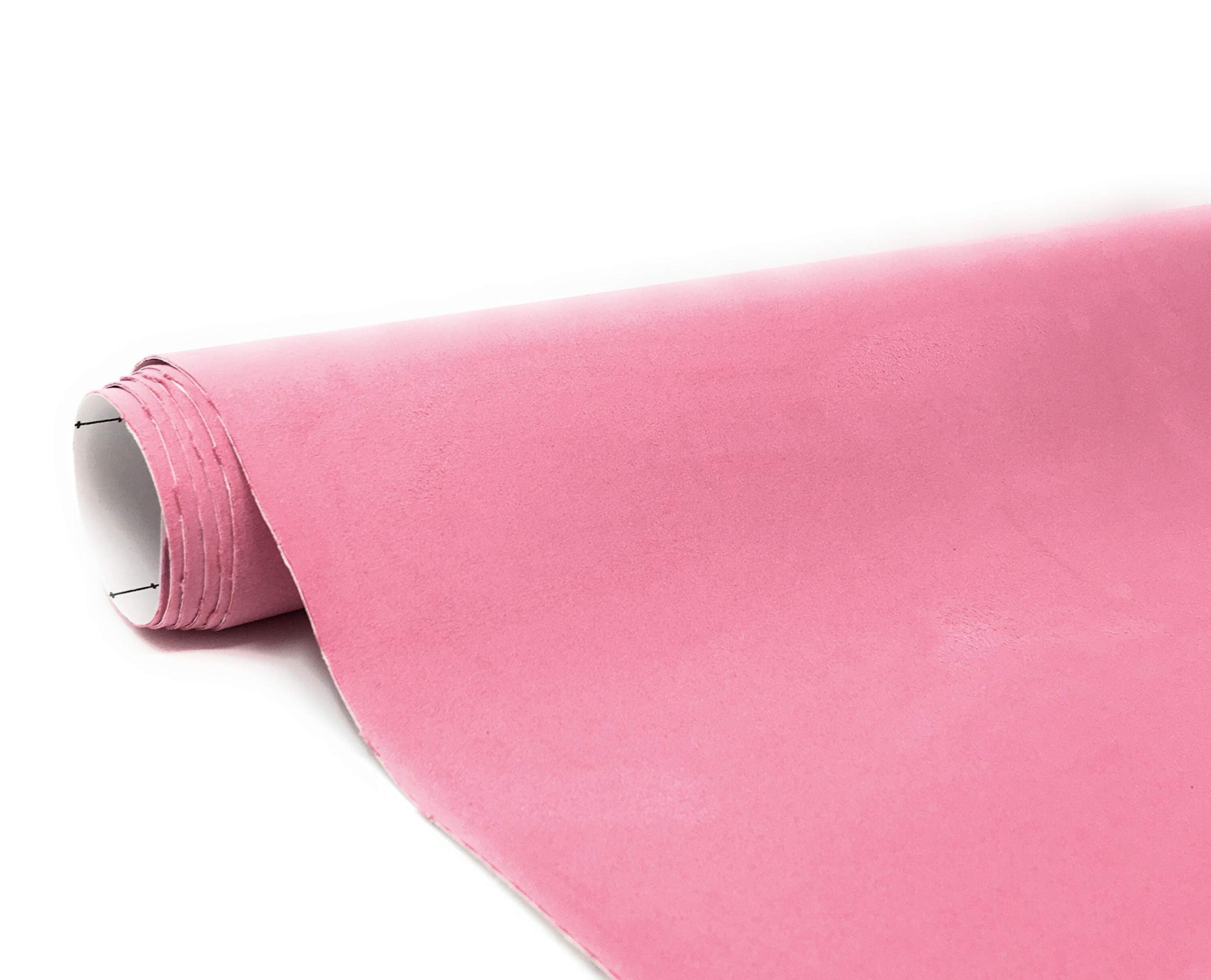 Suede Fabric Wrap - Self Adhesive Film Sticker 8 x 55 Inches Silky Decal Sheet for Car Interior Furniture Upholstery DIY Elastic Stretch Peel and Stick Baby Pink