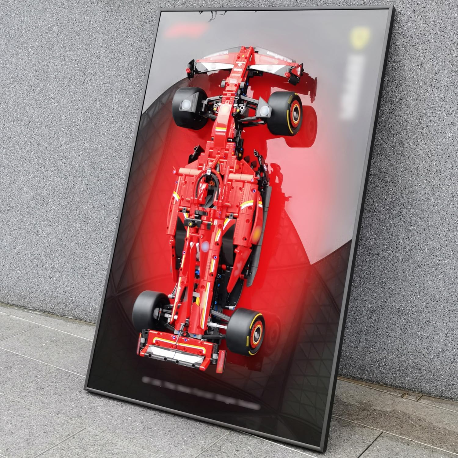 Display Wallboard for LEGO Technic Ferrari SF-24 F1 42207 Building Blocks,Adult Collectibles Wall Mount for Car(No Car Included)