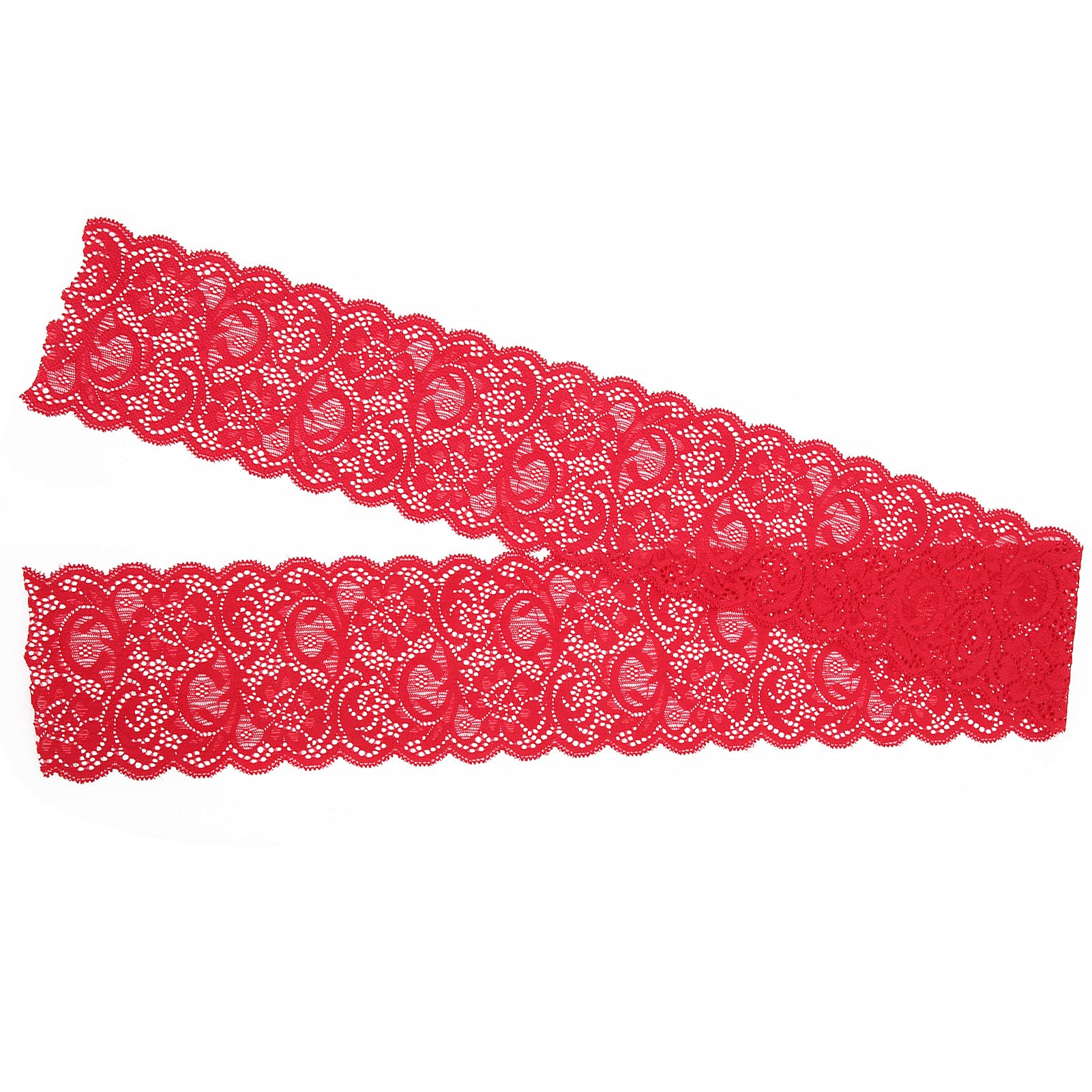 Garniture élastique, Doux pour la Peau 10 Verges 3,9 Pouces de Large Ruban de Dentelle Noire Rouge Noir pour la Couture Bricolage pour Les décorations( Rouge Garniture élastique, Doux pour la Peau 10 Verges 3,9 Pouces de Large Ruban de Dentelle Noire Rouge Noir pour la Couture Bricolage pour Les décorations( Rouge