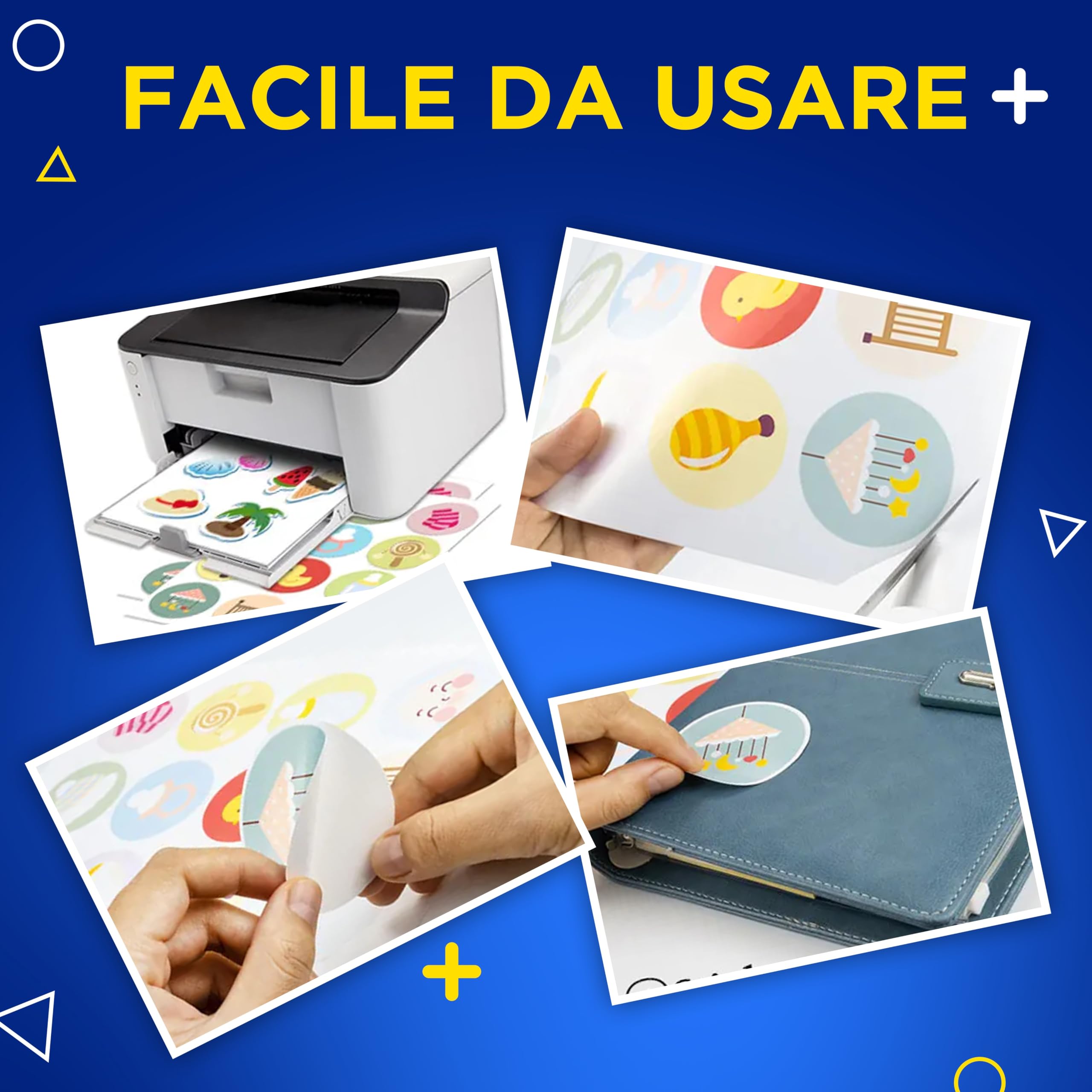 Fogli di Vinile Adesivo Stampabile A4 Impermeabile Bianco Opaco