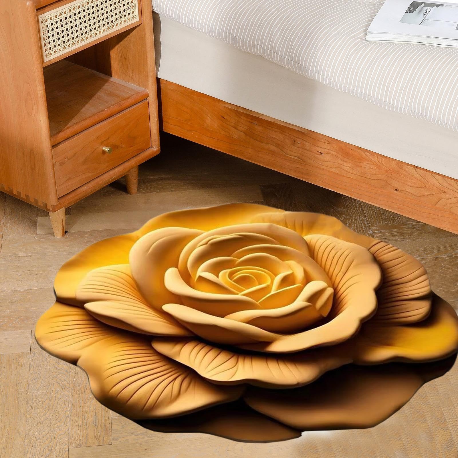 Diatomiet Badmat 40 x 60 cm Bloemen Antislip Sneldrogende Douchemat, Absorberende Badkamermat, Steen Badmat, Zachte Microvezel